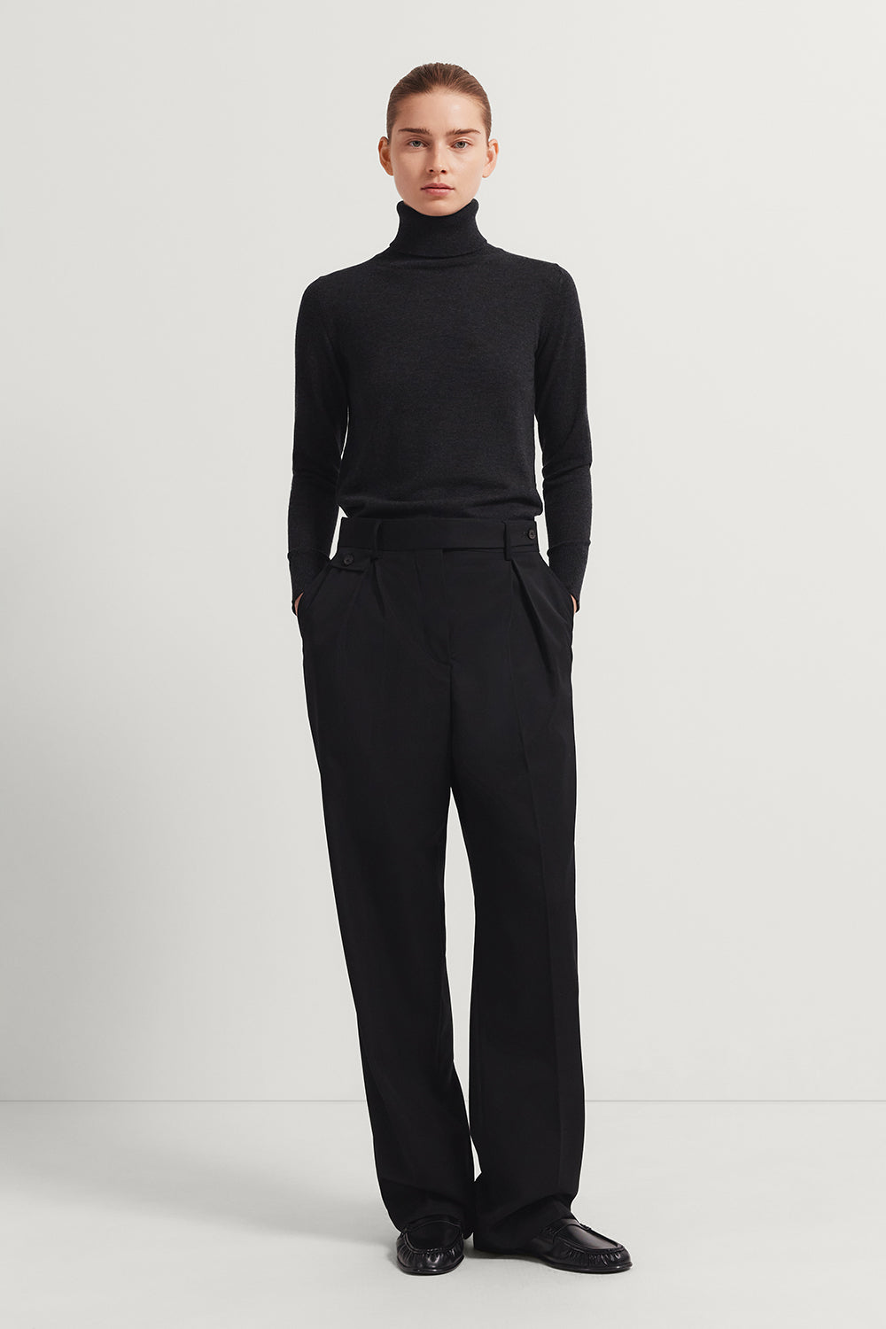 The Ultrasoft Wool Roll-Neck Anthracite Melange
