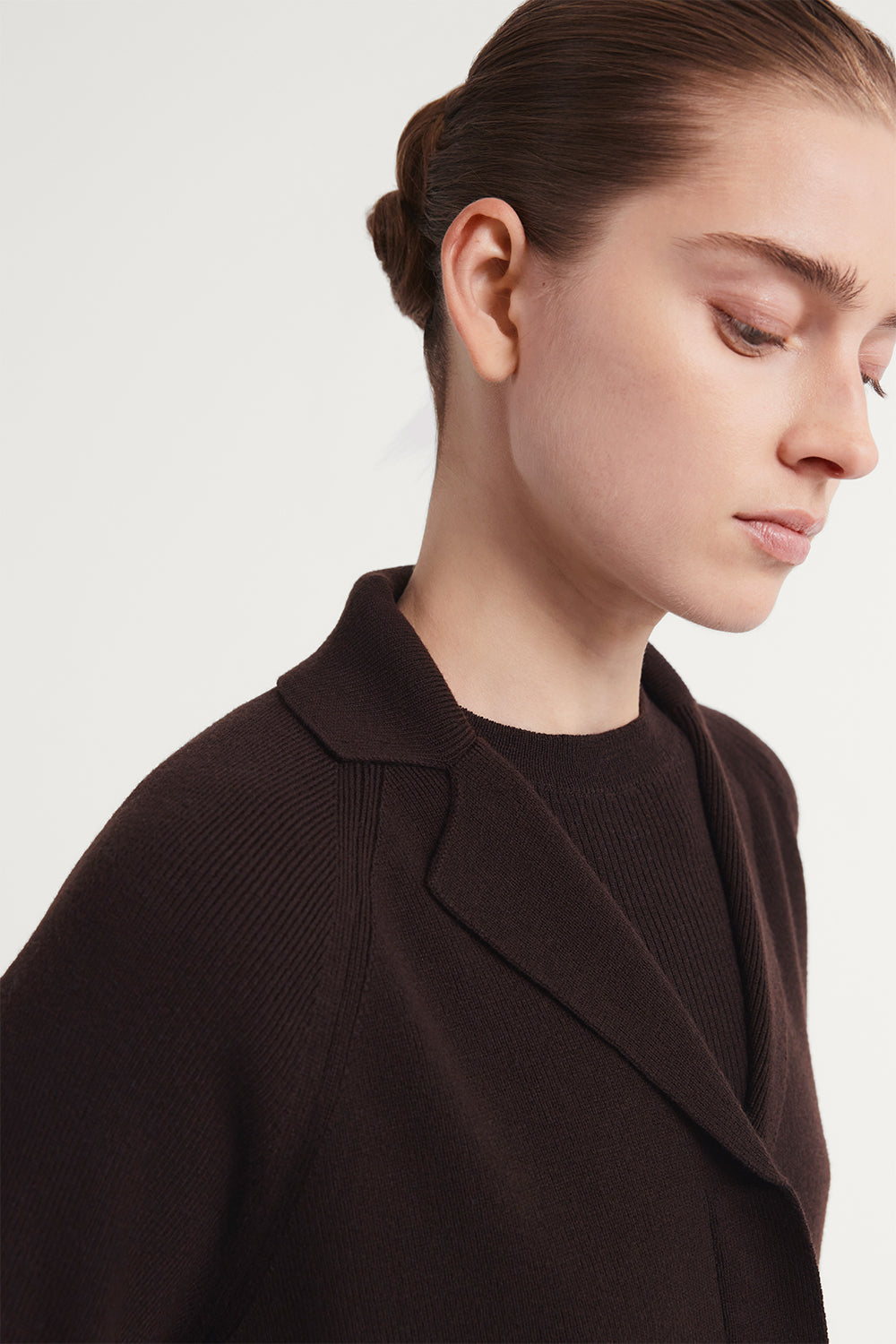 The Ultrasoft Wool Rever Jacket Chocolate Brown