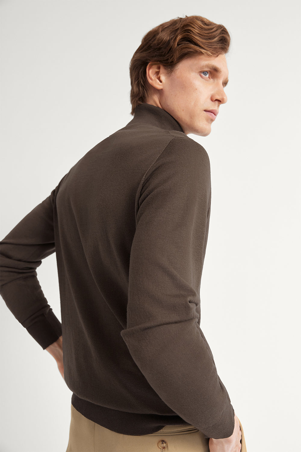 The Ultrasoft Roll-Neck Sweater Clay