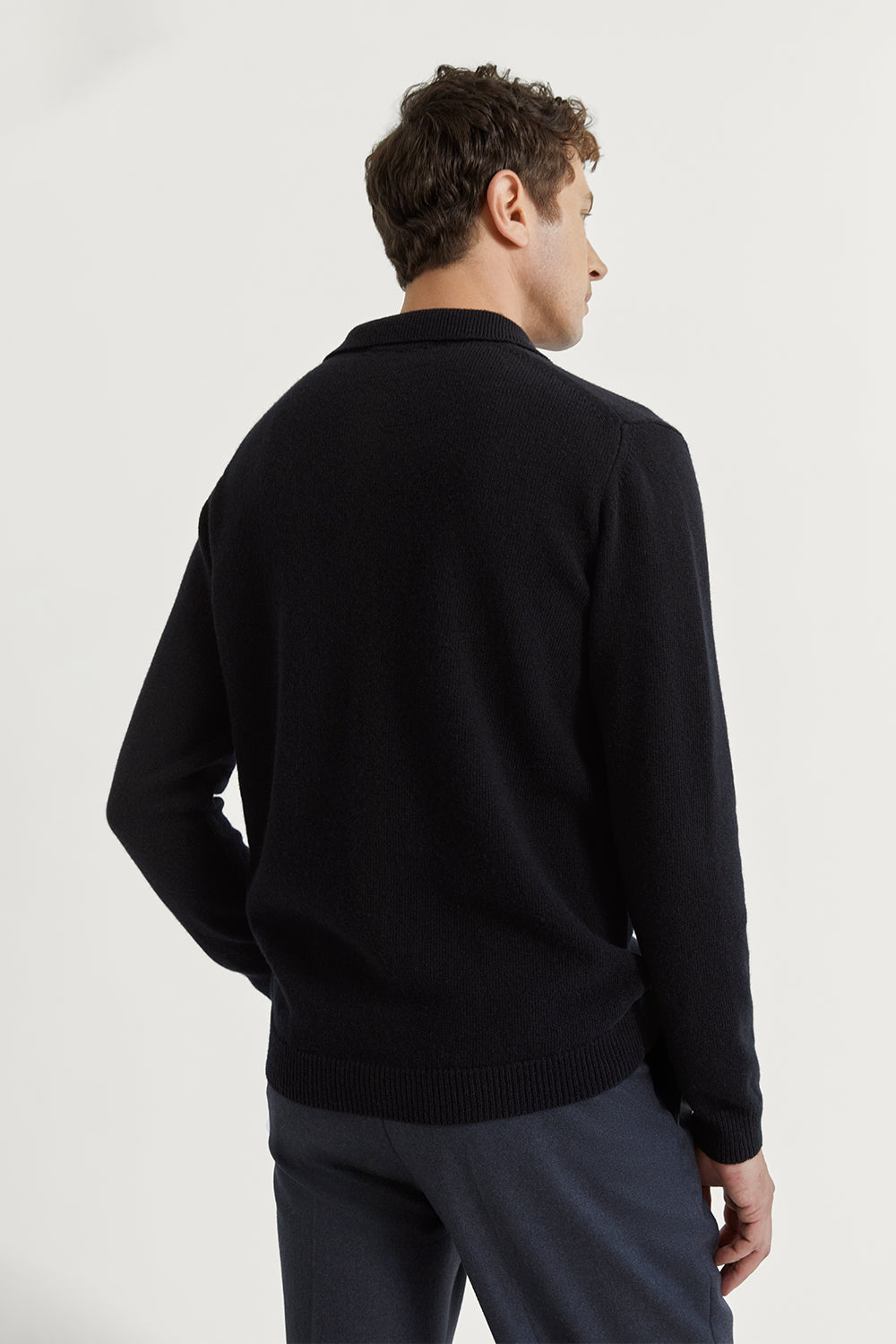 The Woolen Polo Shirt Black