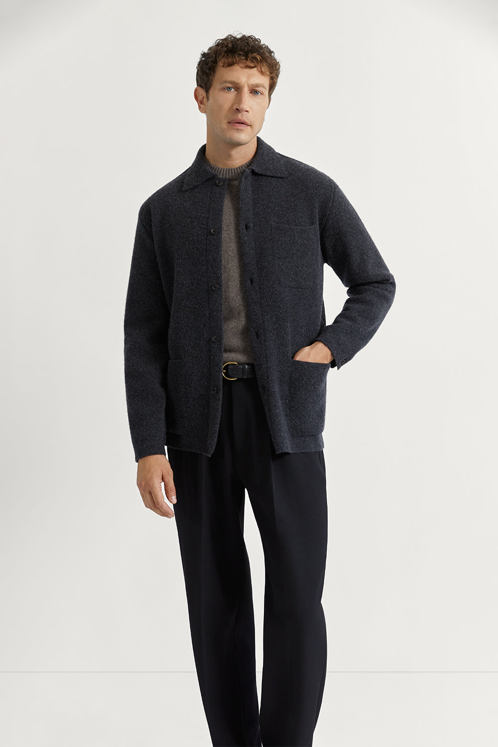 The Boiled Wool Jacket Ash Grey