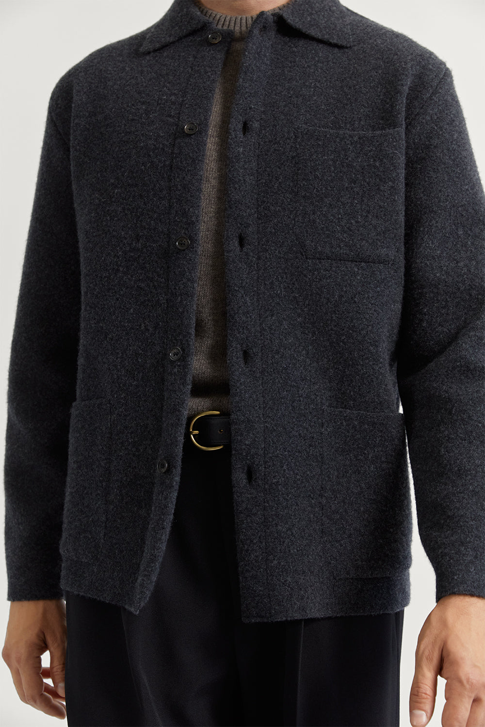 The Boiled Wool Jacket Ash Grey