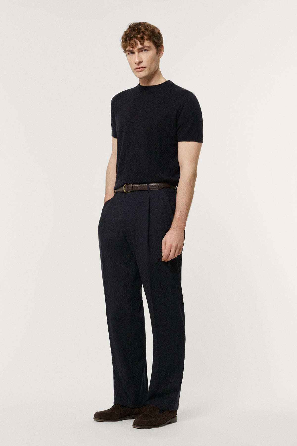 The Cool Wool Tailored Trousers with Pinces blue