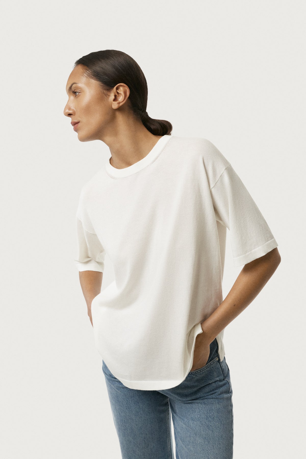 The Organic Cotton Lightweight T-shirt Milk White