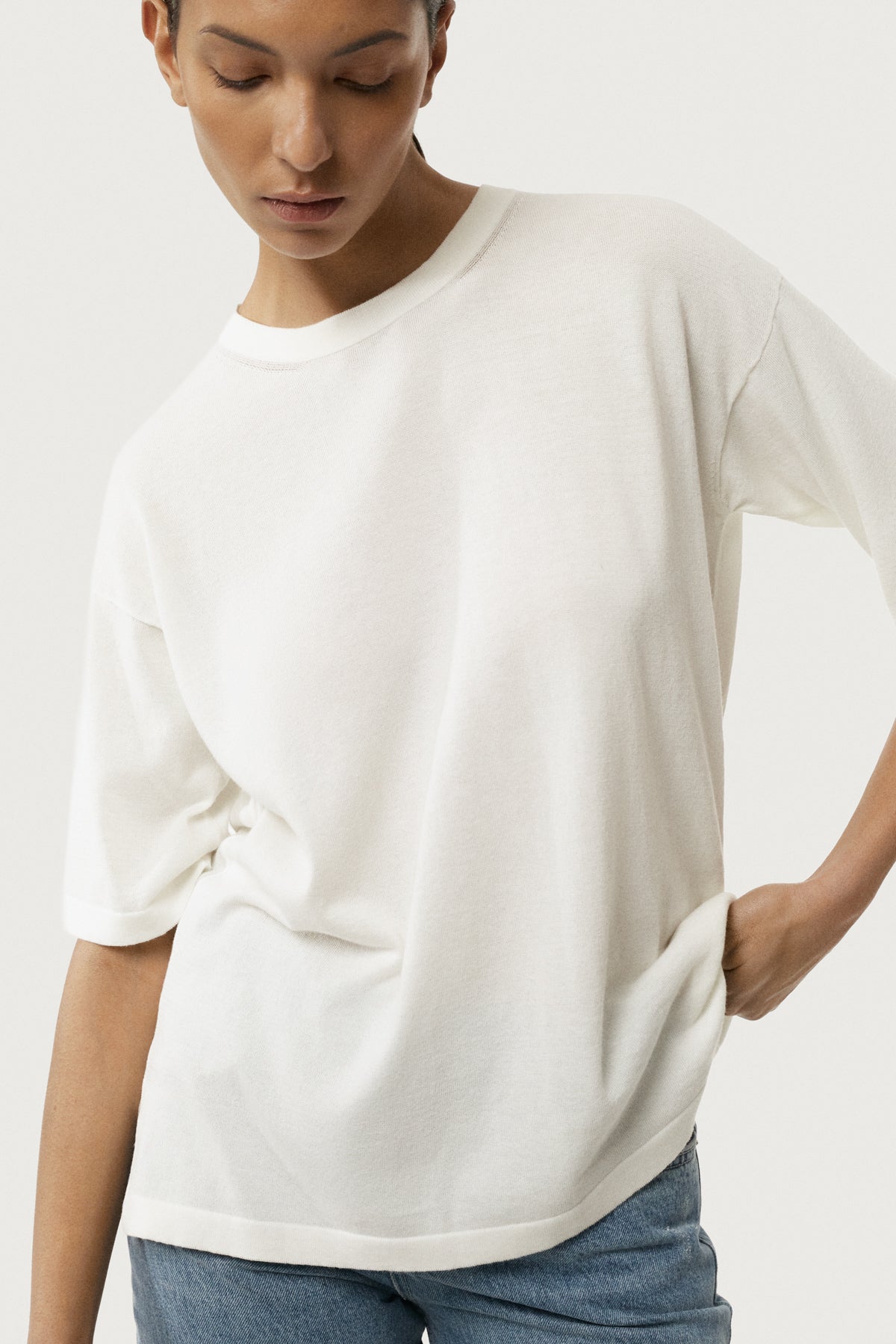 The Organic Cotton Lightweight T-shirt Milk White