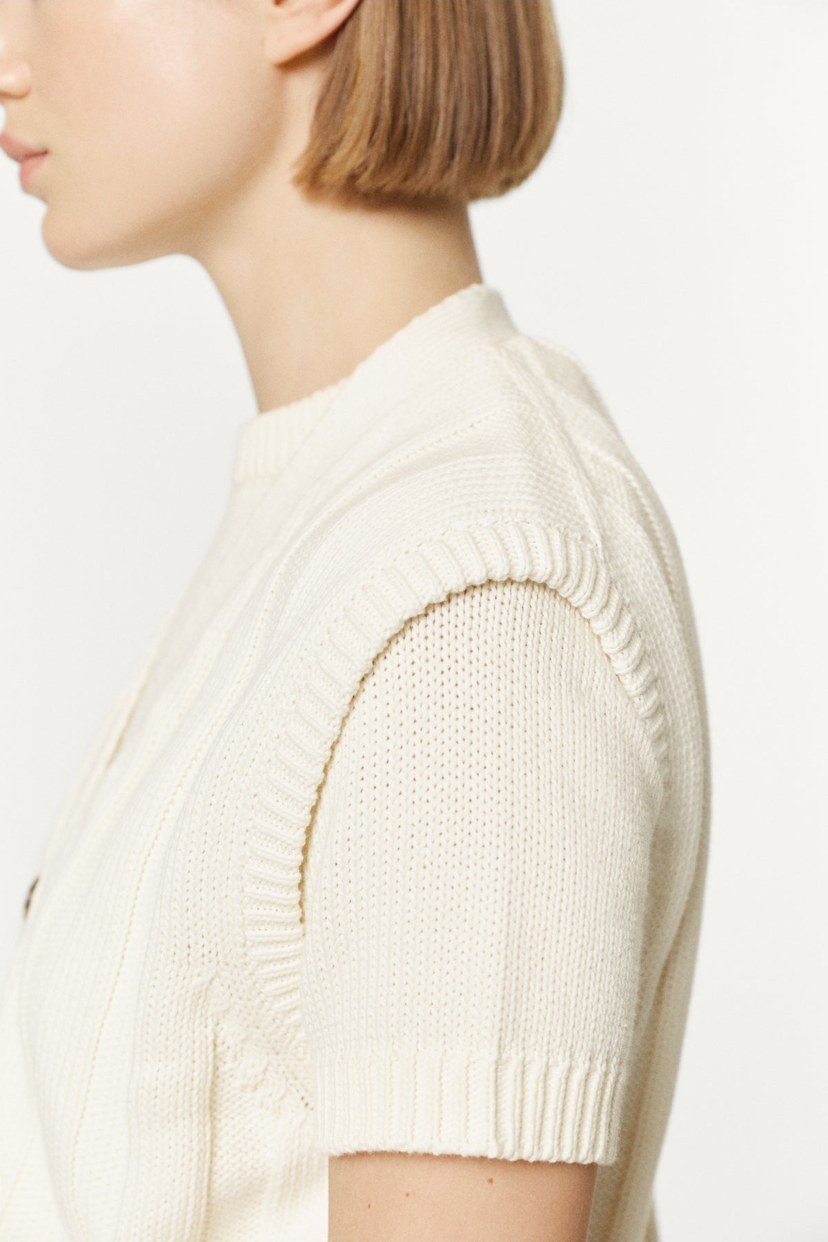 Trikot-Weste/Pullunder aus Bio-Baumwolle mit flacher Rippe