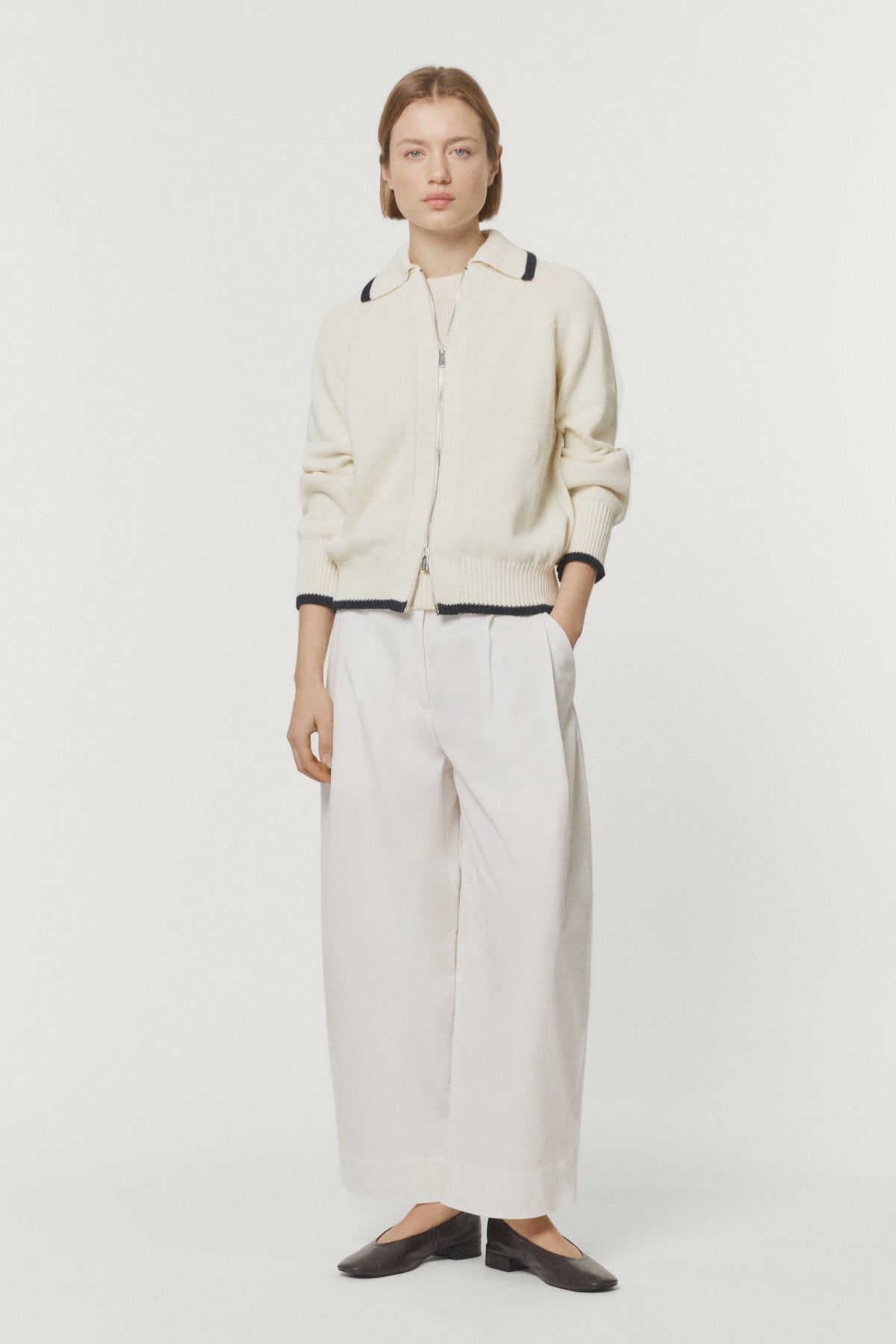 The Organic Cotton Tricot Bomber white