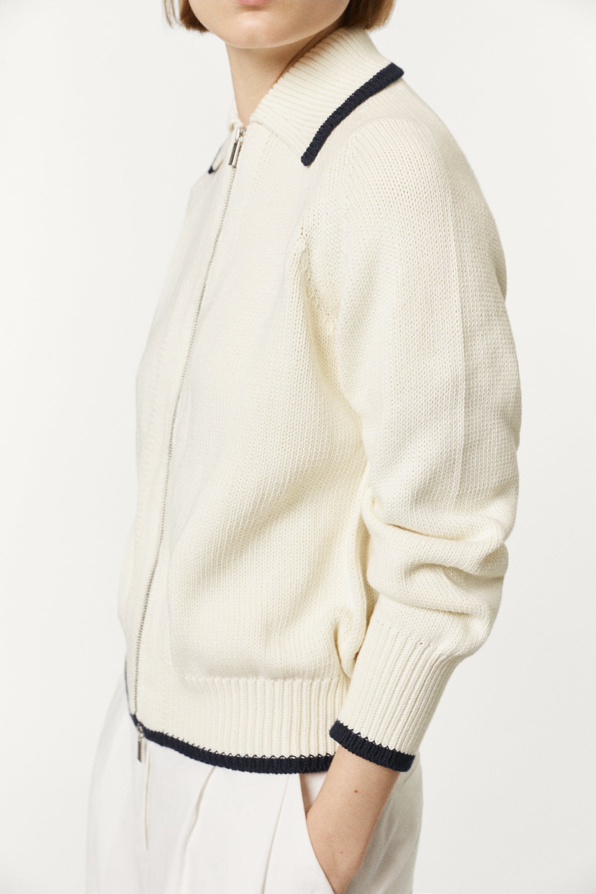 The Organic Cotton Tricot Bomber white