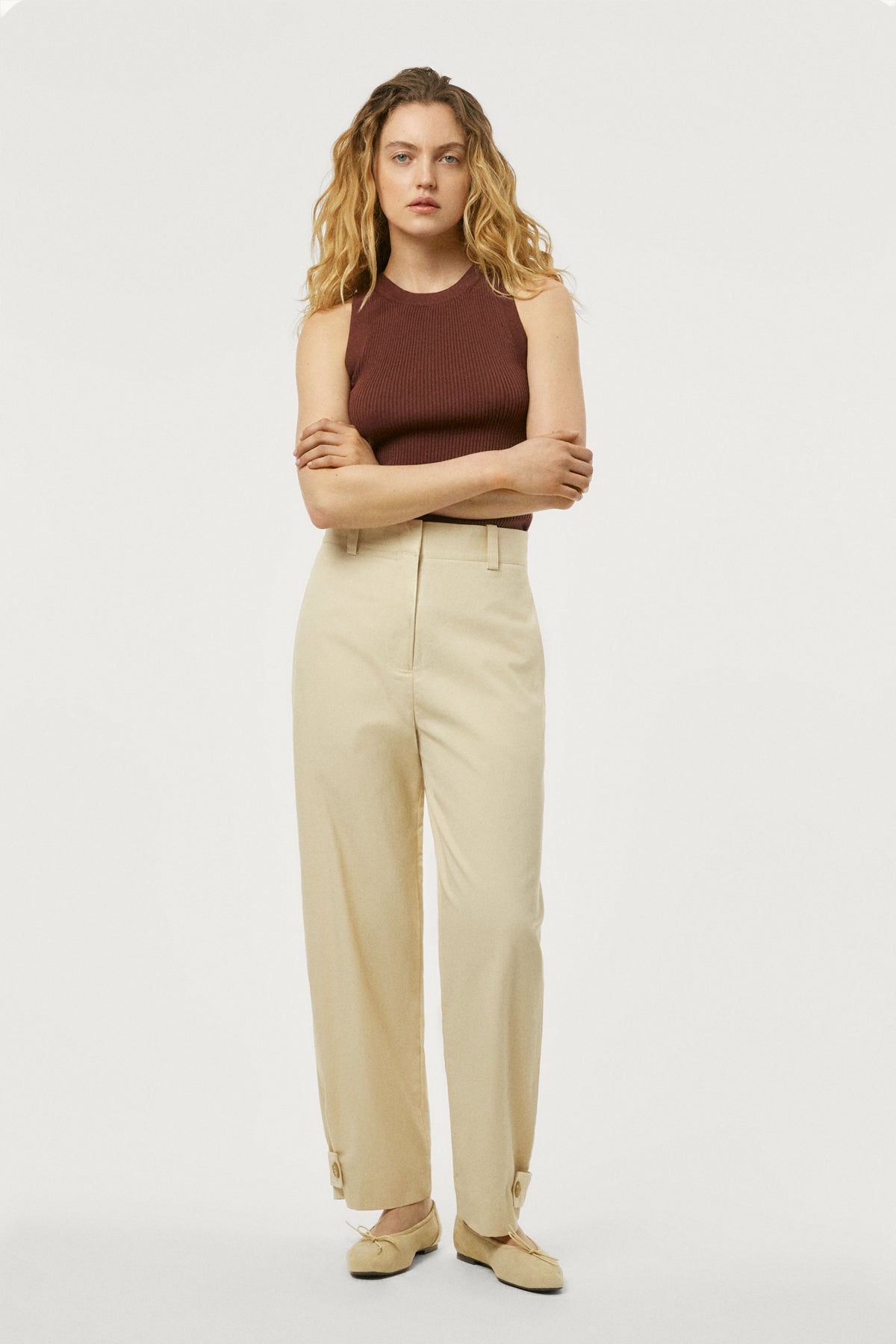 The Organic Cotton Essential Tank Top rust brown