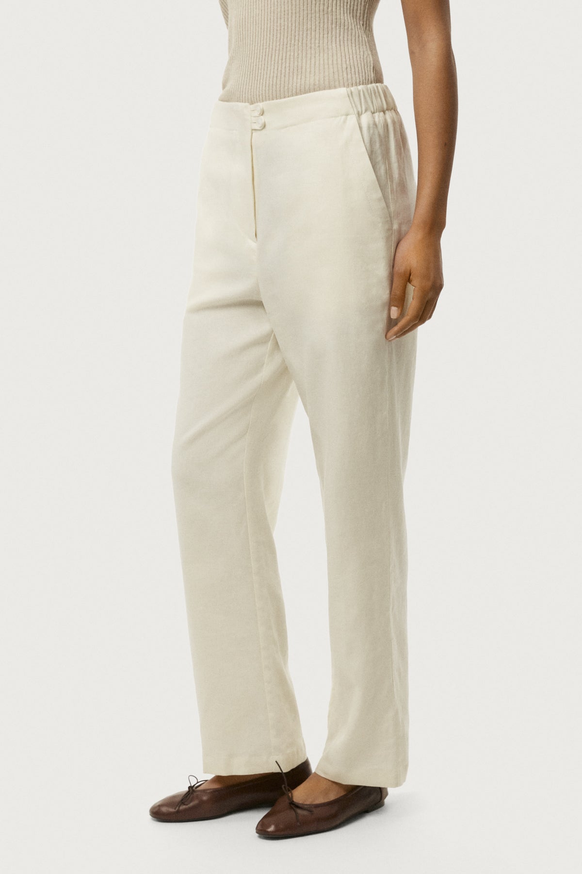 Pantalone Rilassato in Puro Lino