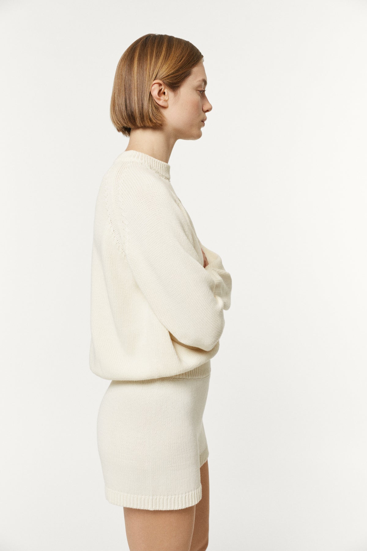 The Organic Cotton Tricot Shorts milk white