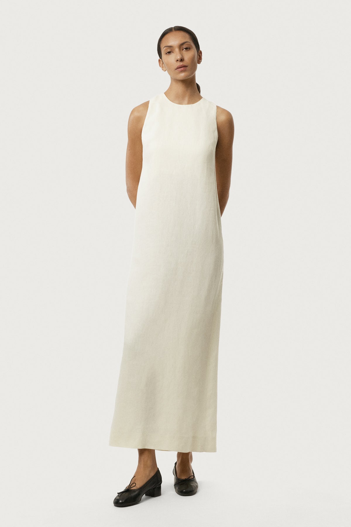 Abito Lungo in Twill di Lino