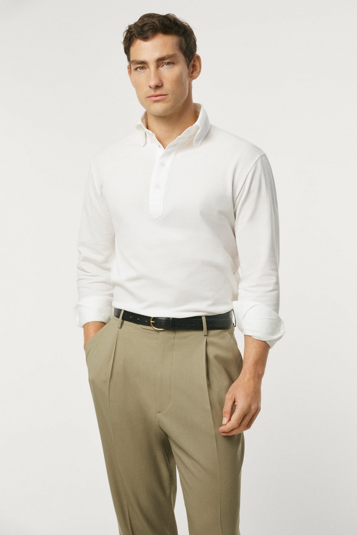 The Organic Ice Cotton Piqué Polo white