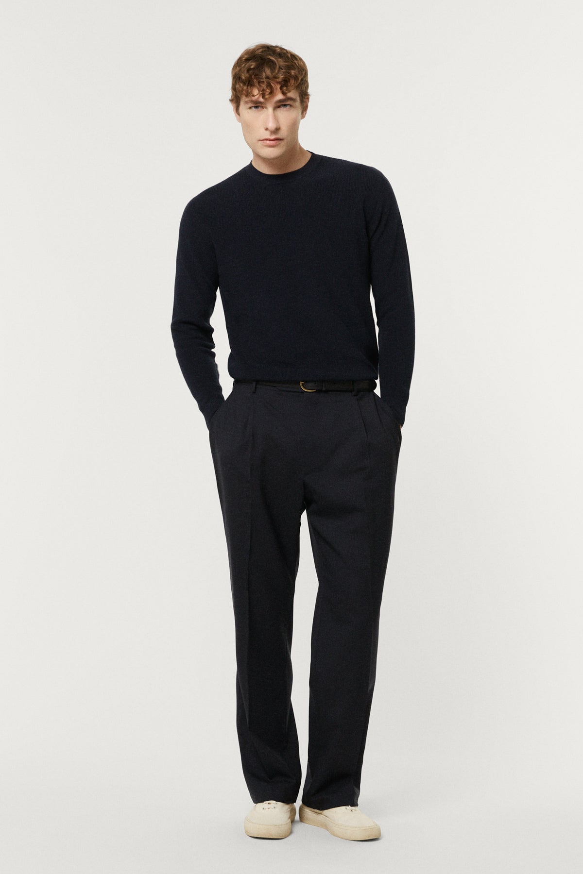 The Organic Cotton Ribbed Sweater blue