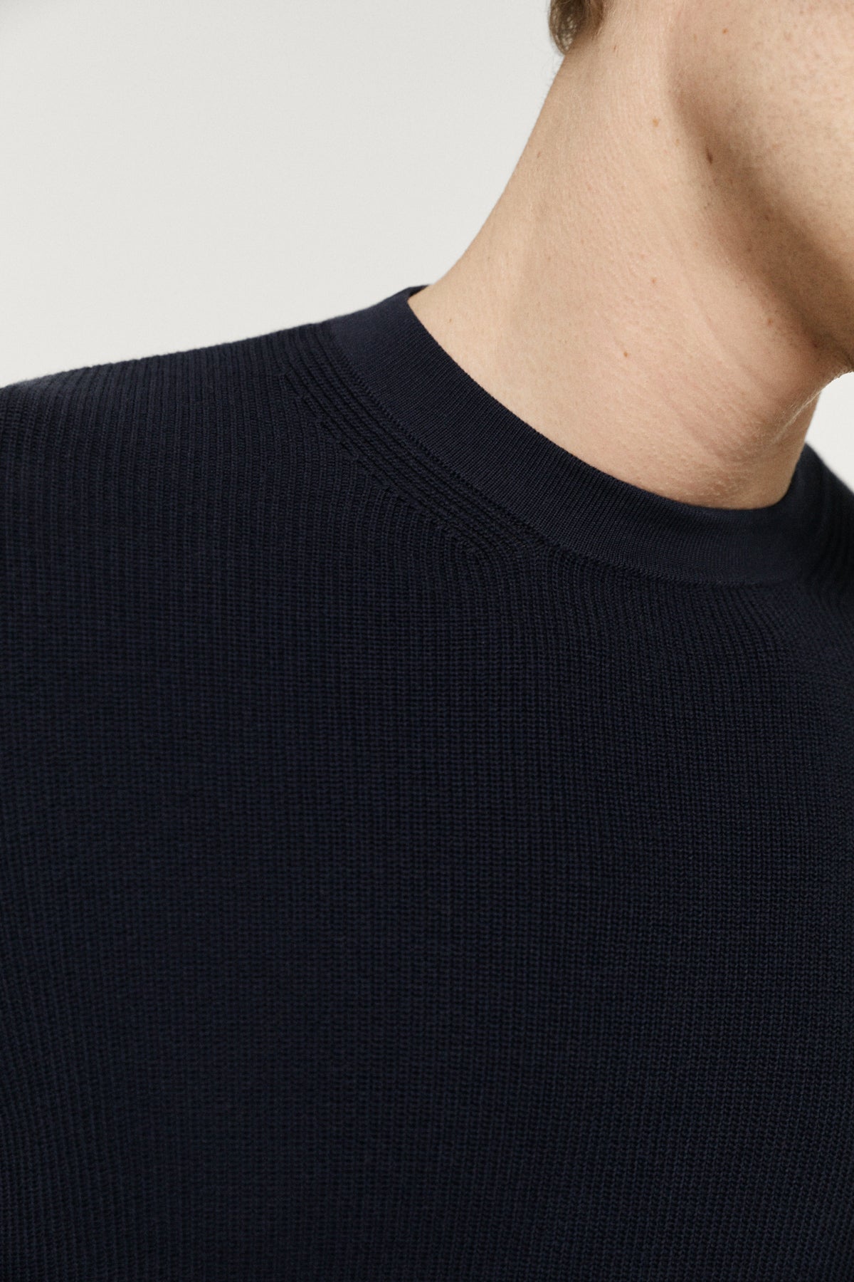 The Organic Cotton Ribbed Sweater blue