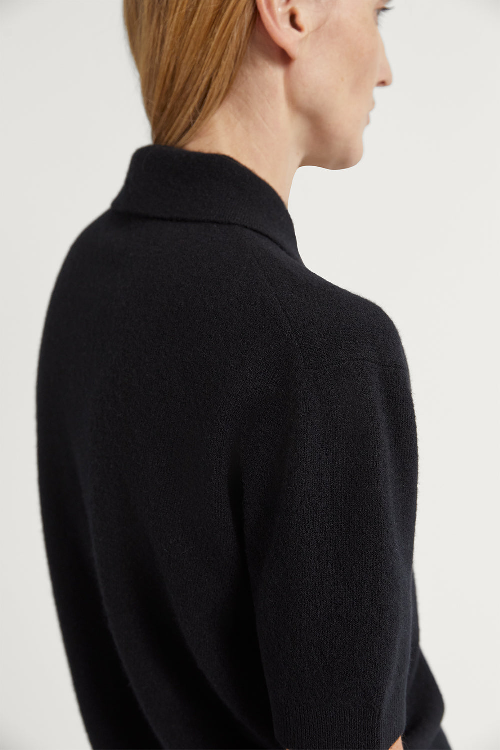 The Lightweight Woolen Polo Black