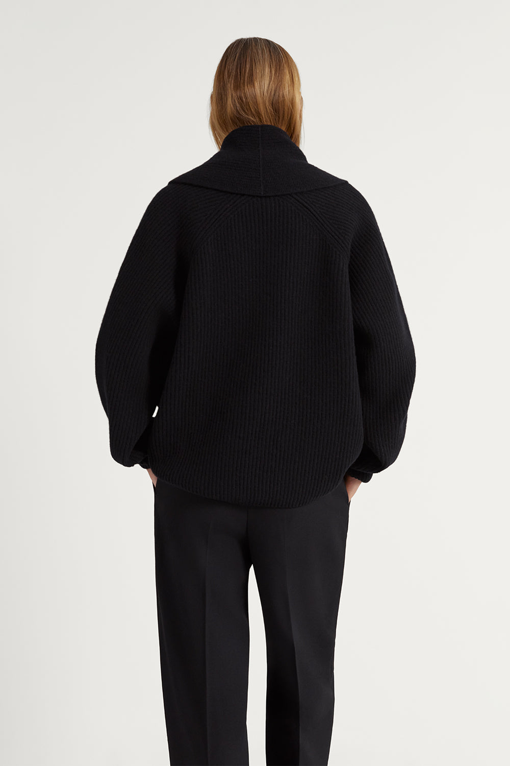 The Double-Breasted Woolen Jacket Black