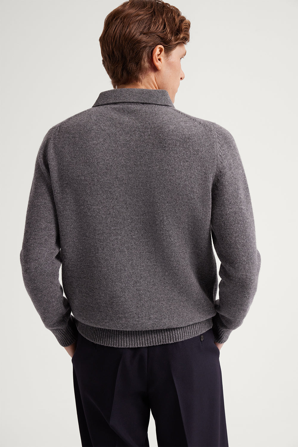 The Woolen Vintage Relaxed Polo Light Grey Melange
