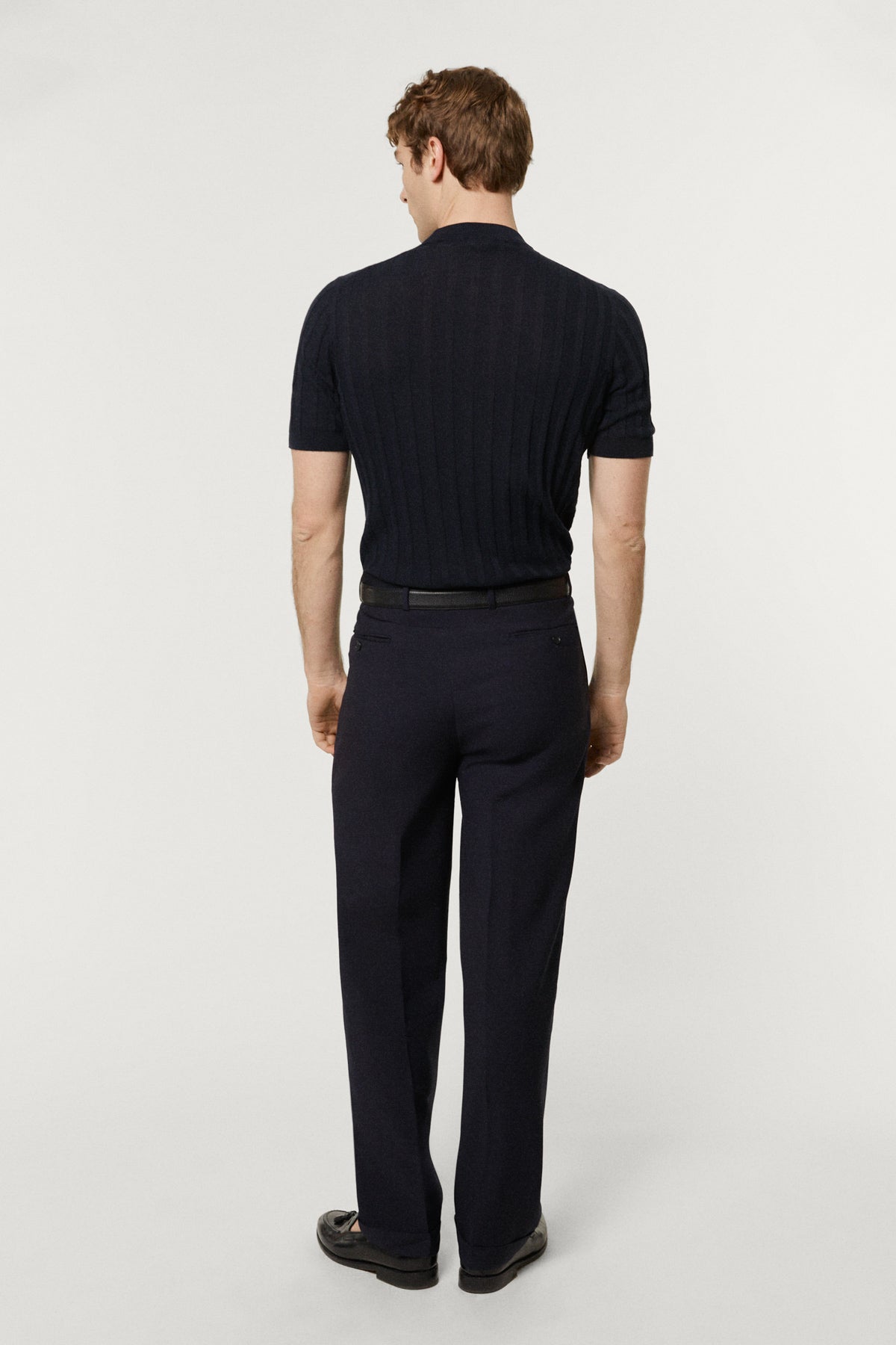 The Organic Cotton Light Ribbed T-shirt Deep Blue