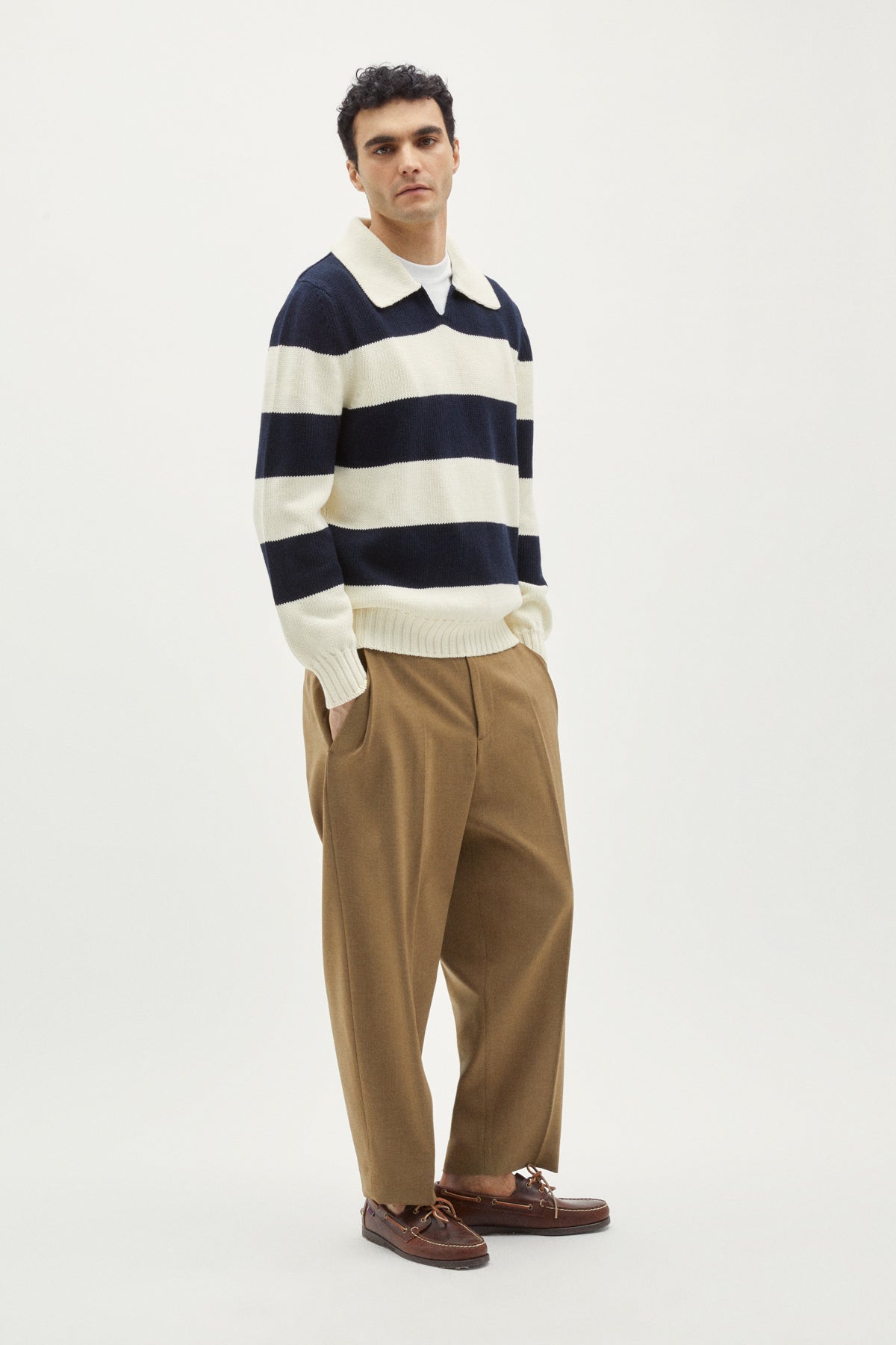 the organic cotton tricot polo stripes