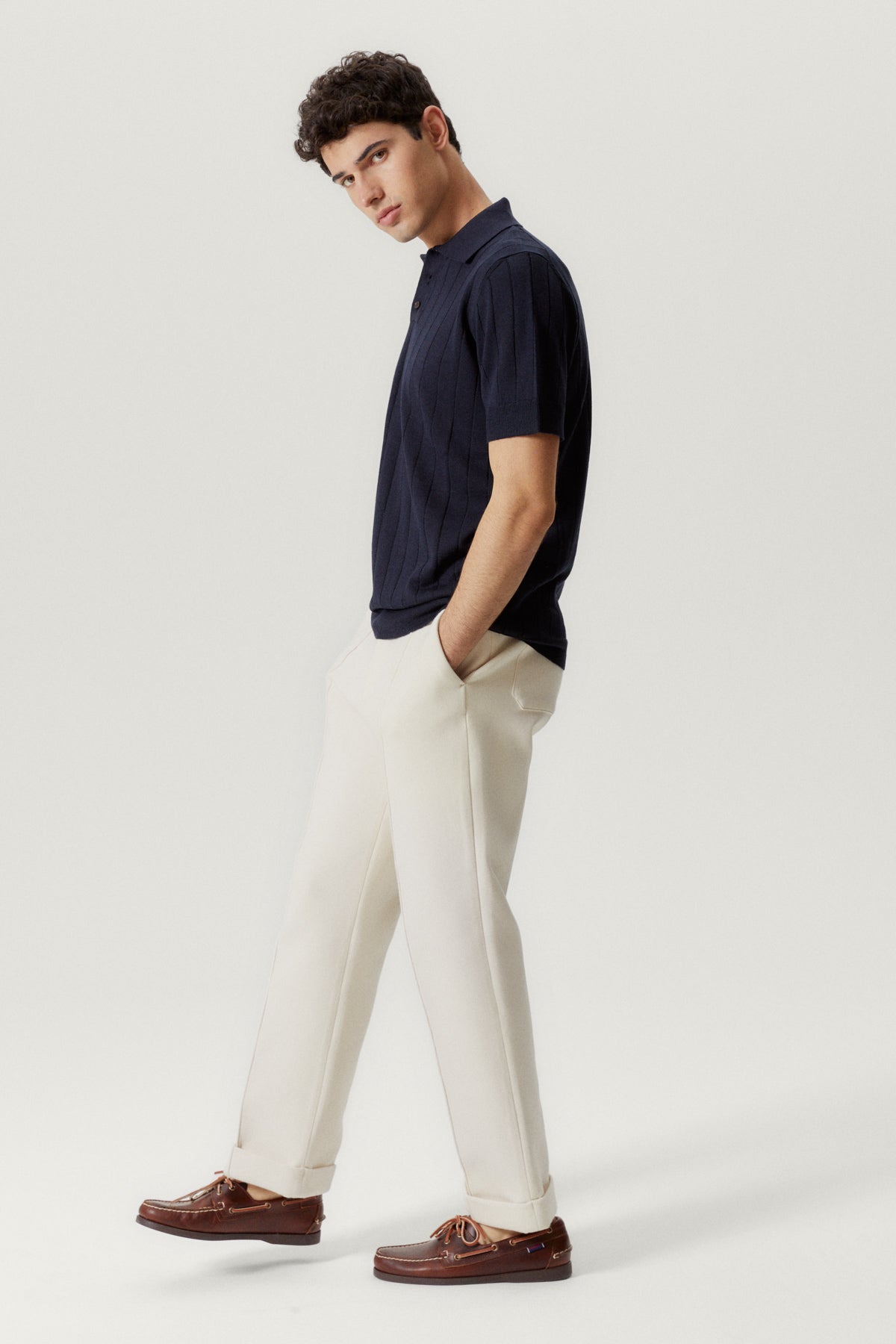 the linen cotton vintage polo blue navy