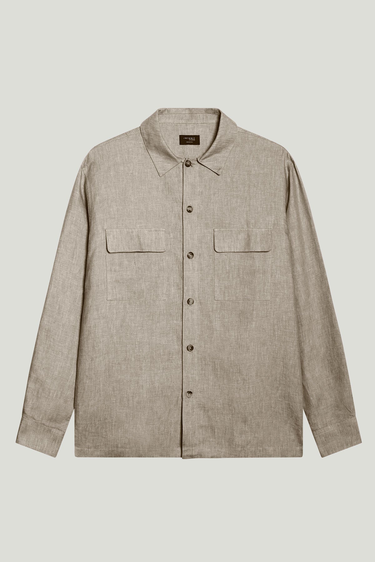 The Linen Twill Overshirt sand melange