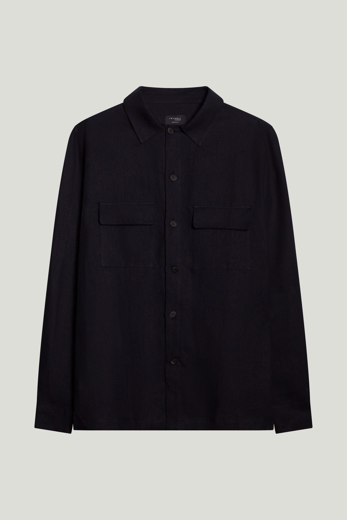 The Linen Twill Overshirt - dark blue