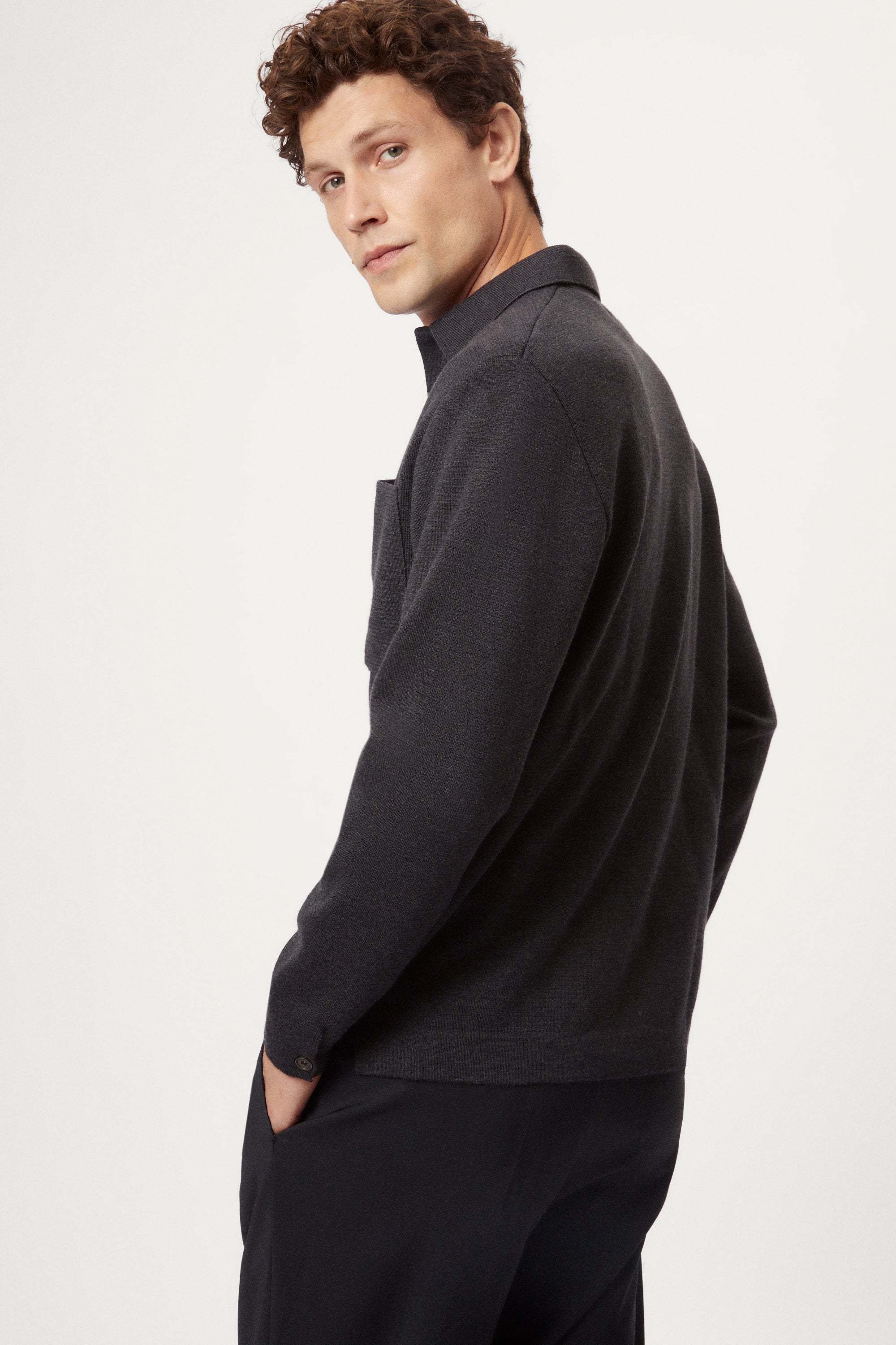 The Merino Wool Overshirt grey