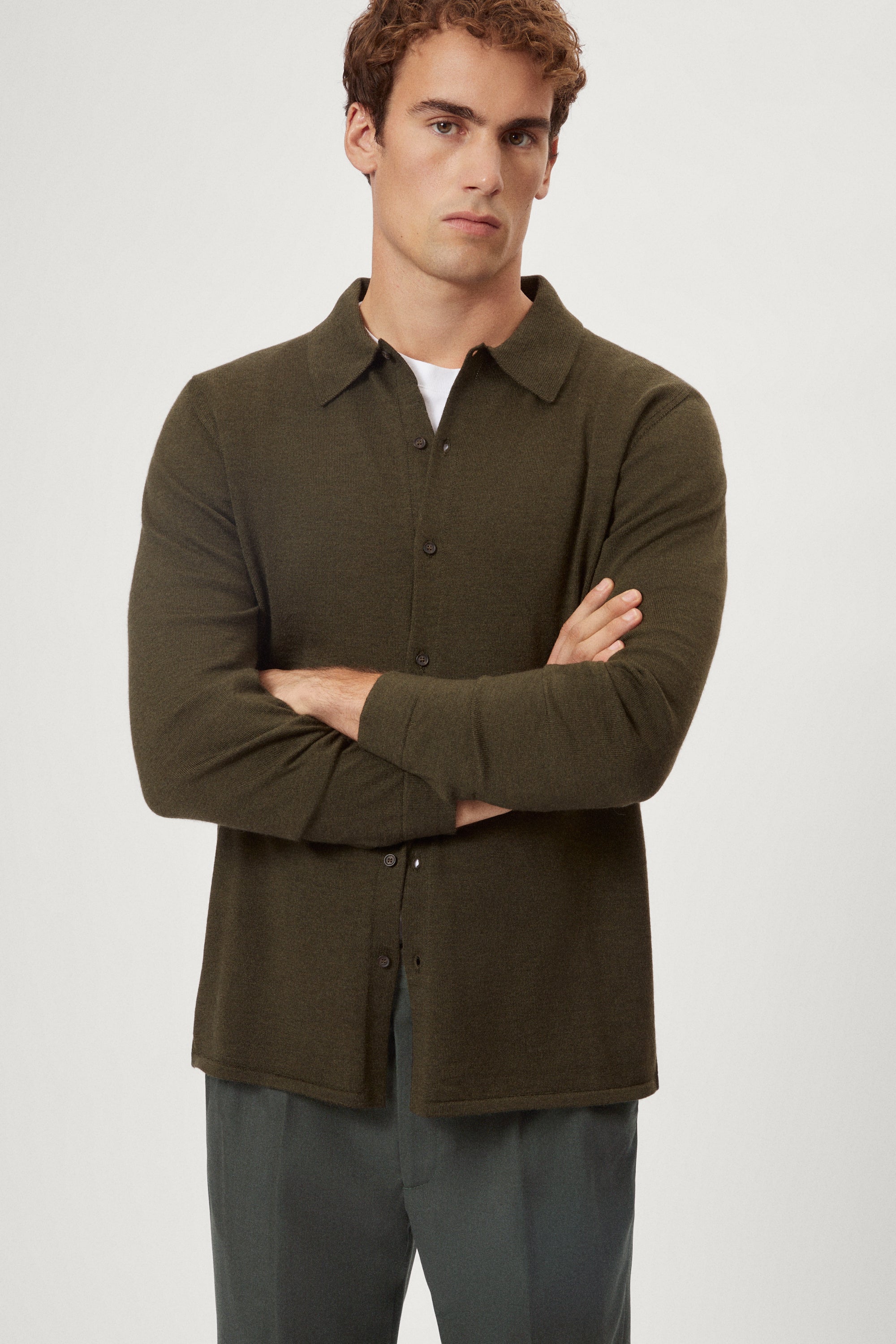 Camicia in Lana Merino