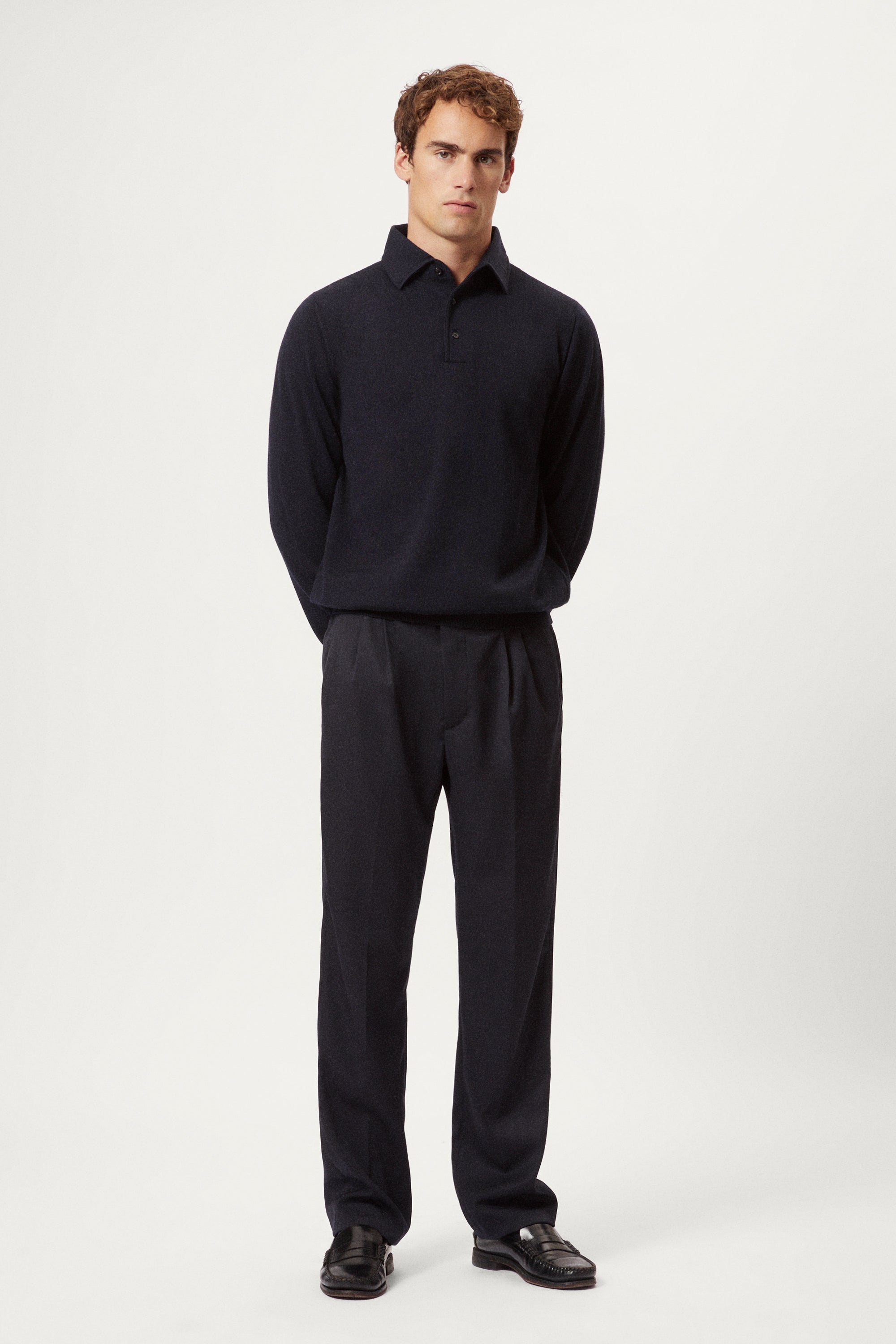 The Merino Wool Sartorial Polo blue