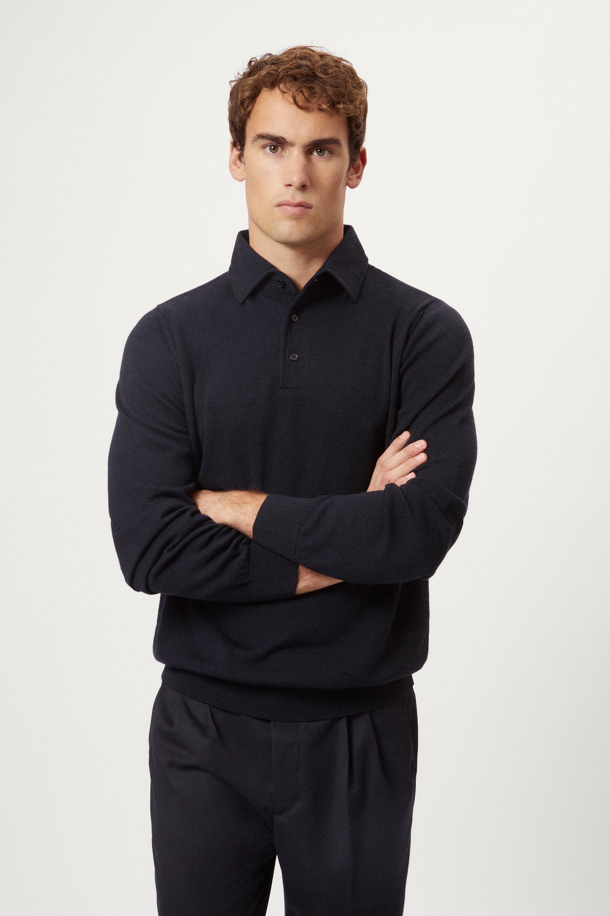 The Merino Wool Sartorial Polo blue