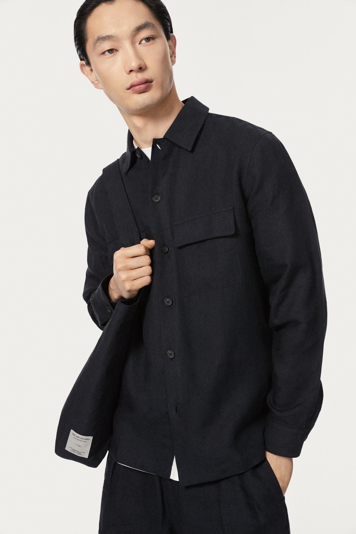 The Linen Twill Tote Bag - dark blue