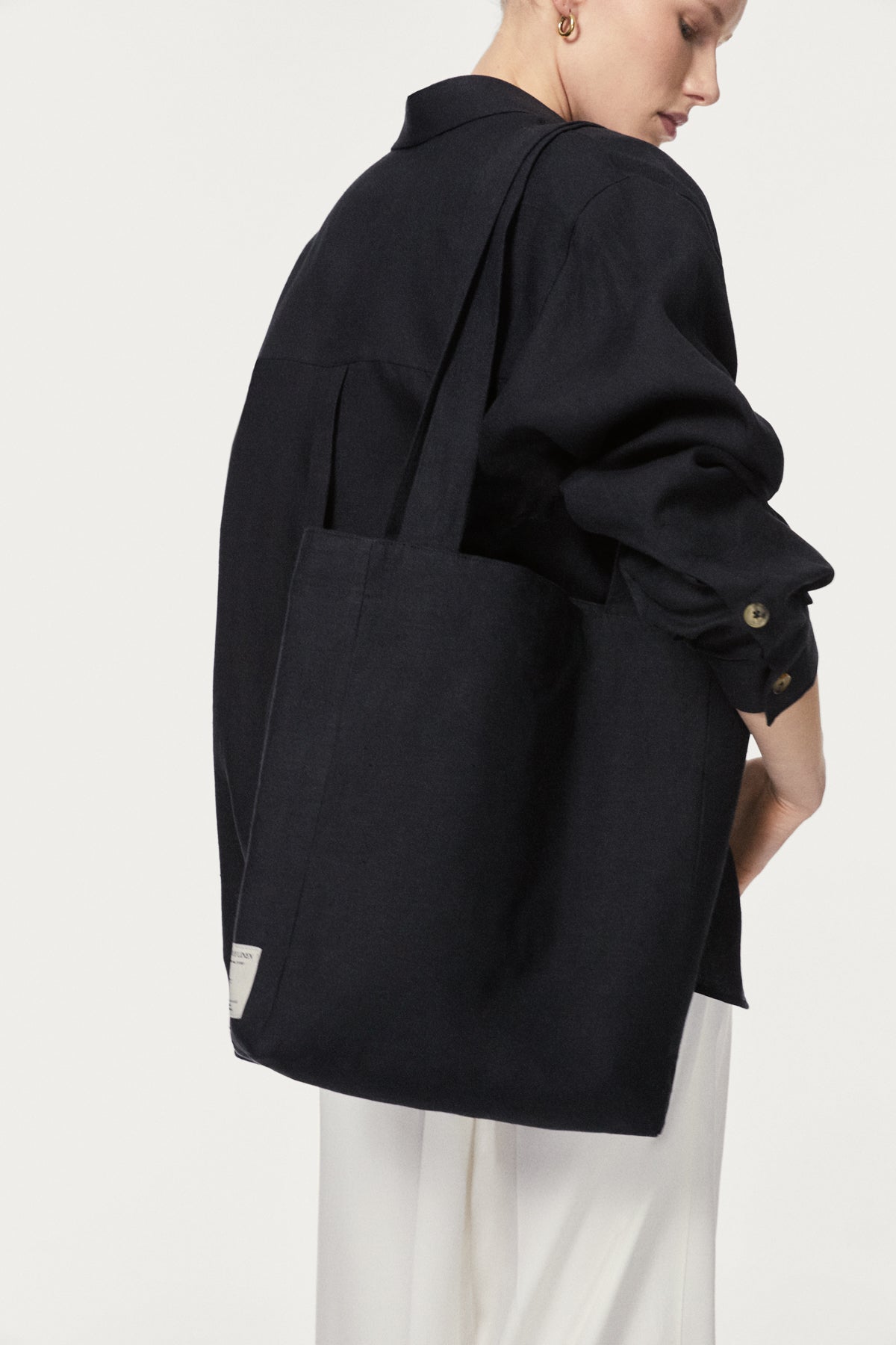 The Linen Twill Tote Bag - dark blue