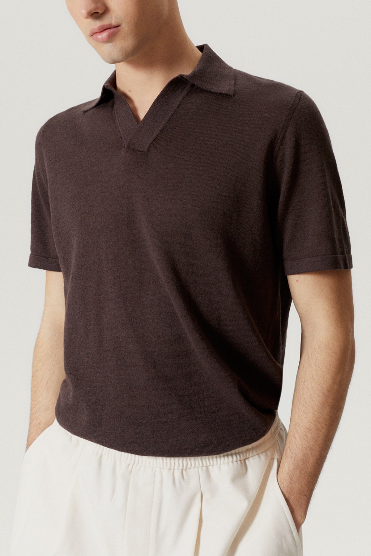 The Linen Cotton Short Sleeve Polo - Imperfect Version