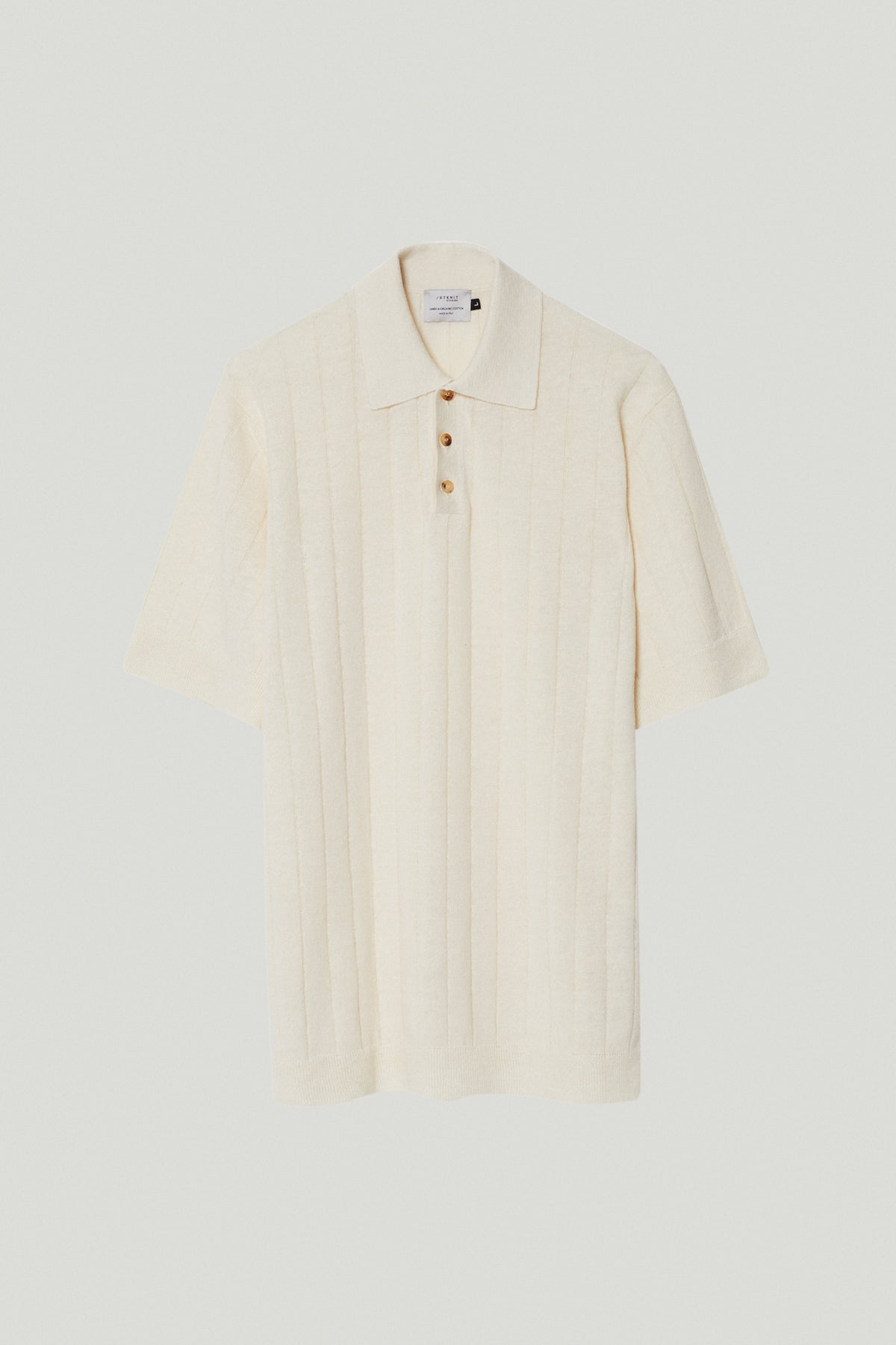 the linen cotton vintage polo milk white