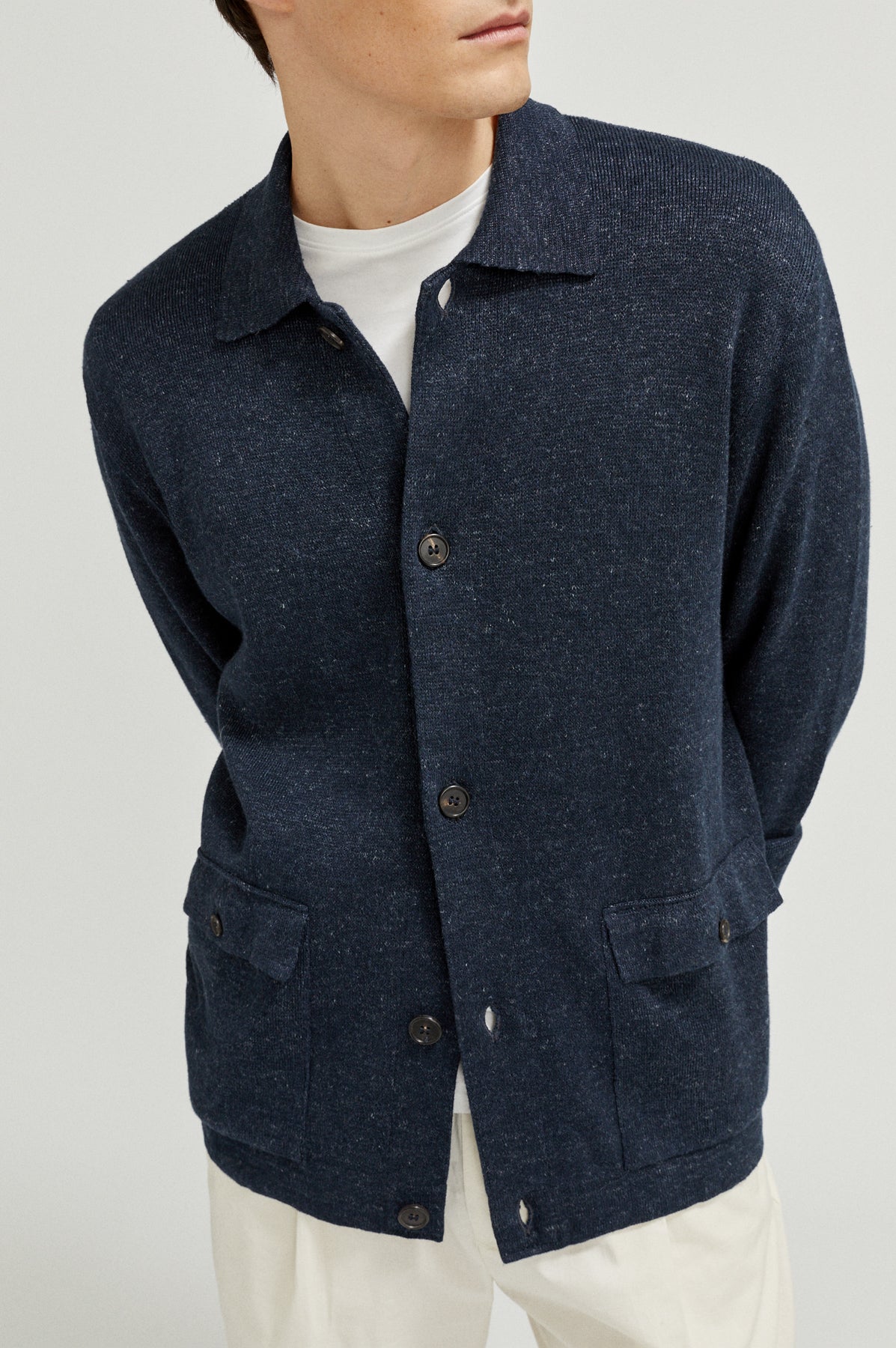 the linen cotton jacket denim