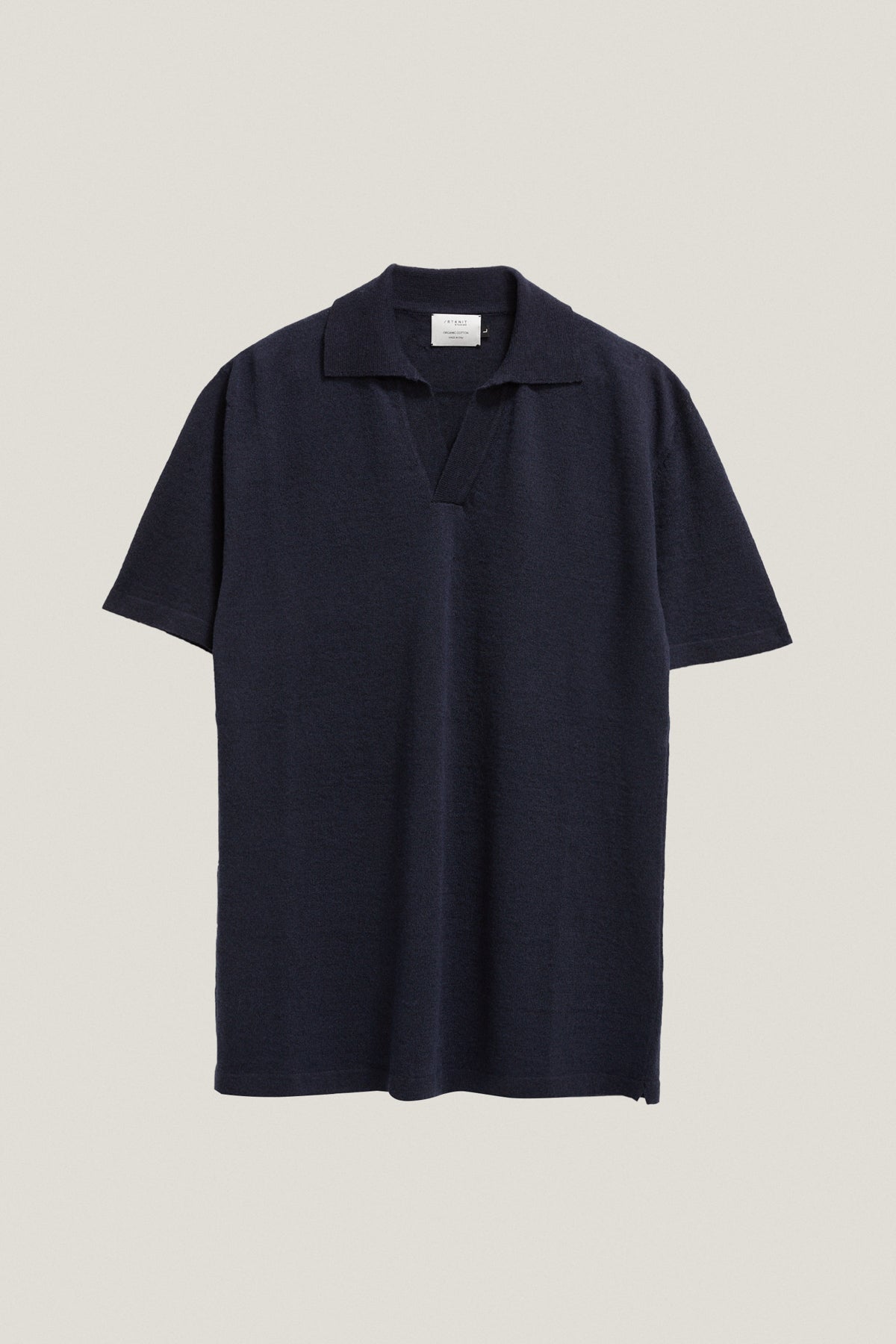 the linen cotton vintage polo imperfect version blue navy