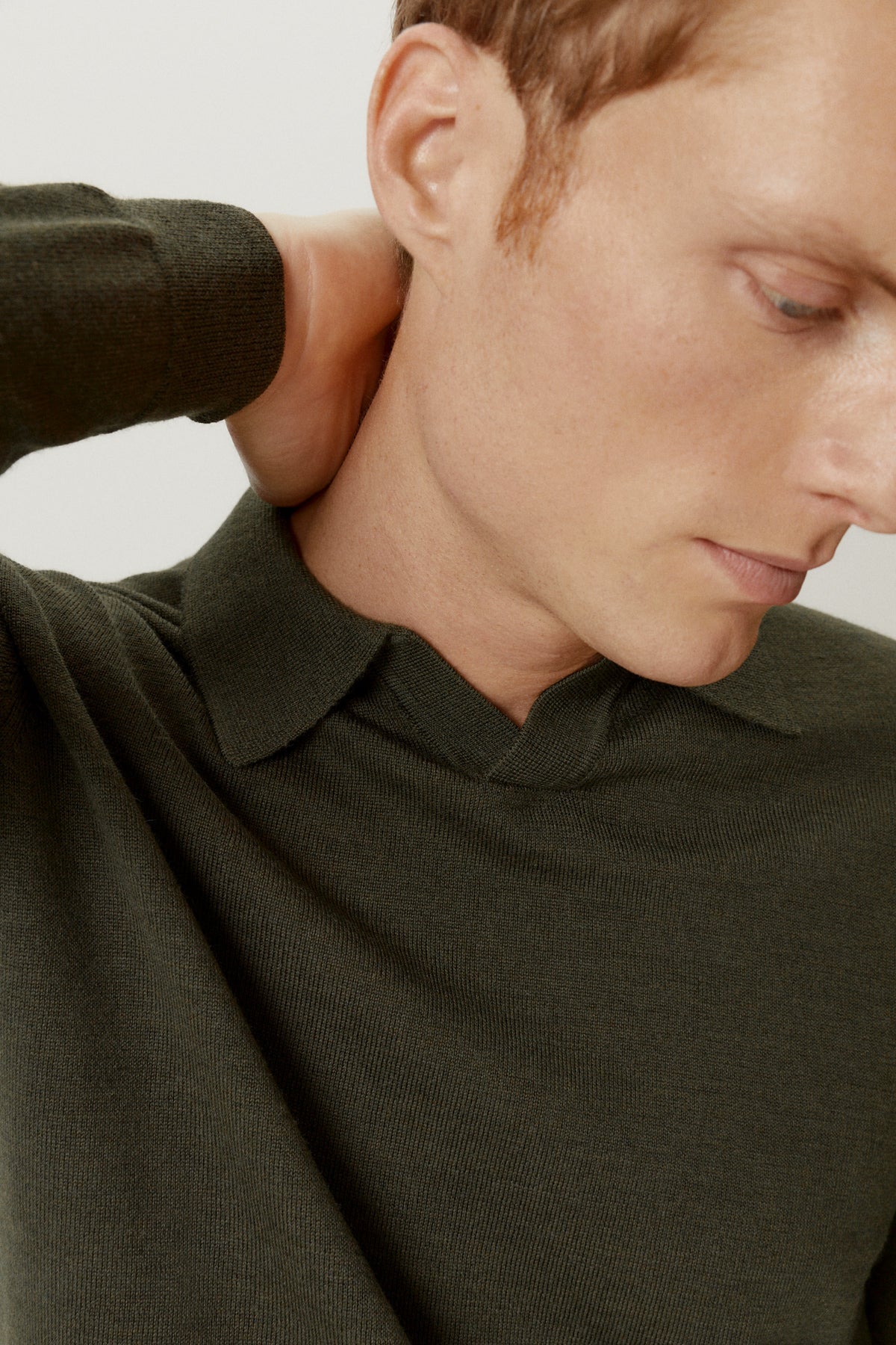 the merino wool polo military green