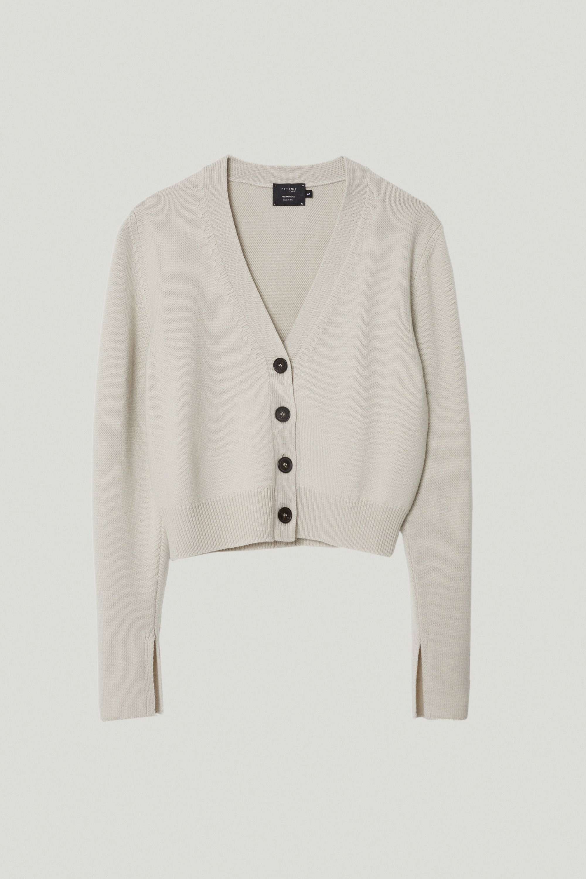 the merino wool crop cardigan pearl