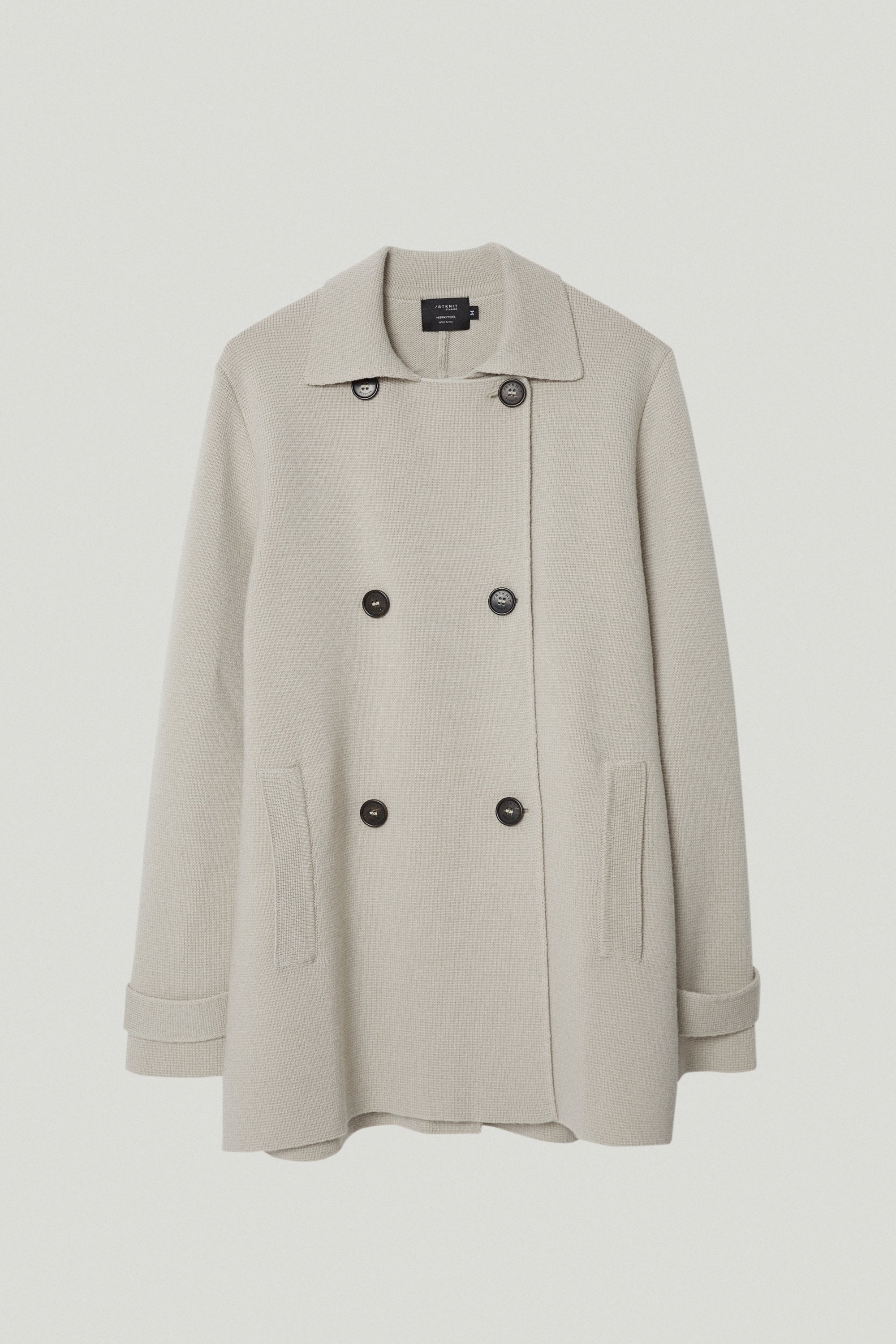 the merino wool double breasted jacket pearl