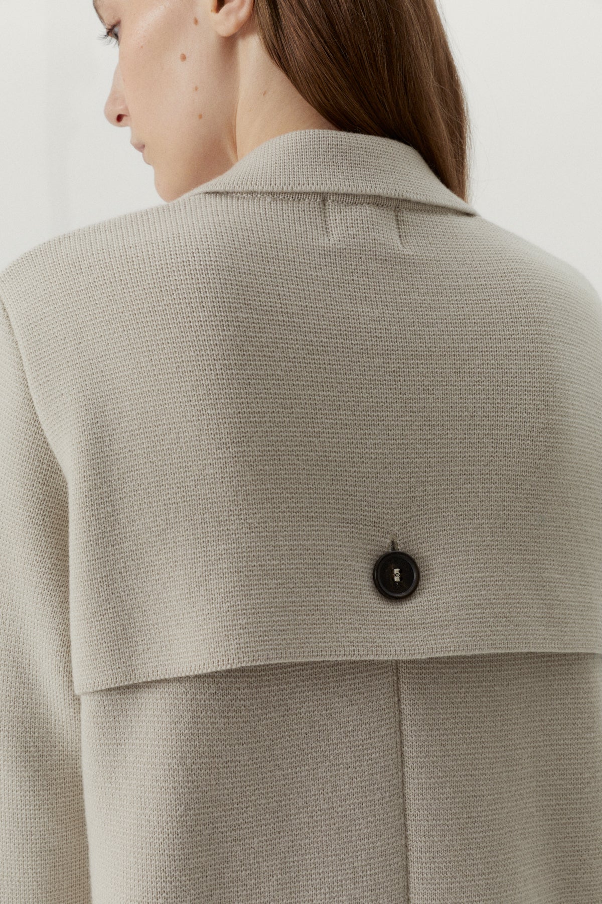 the merino wool double breasted jacket pearl