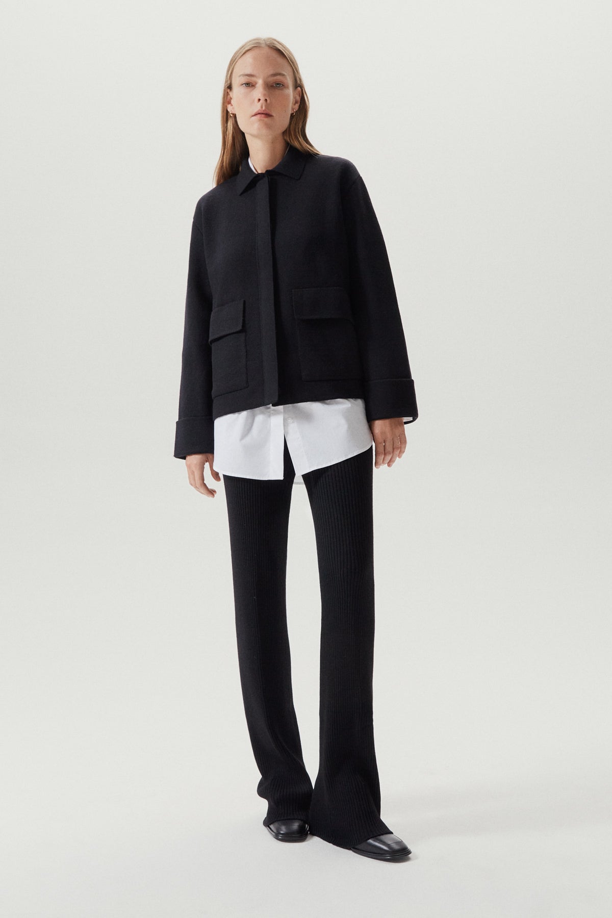 the merino wool jacket black