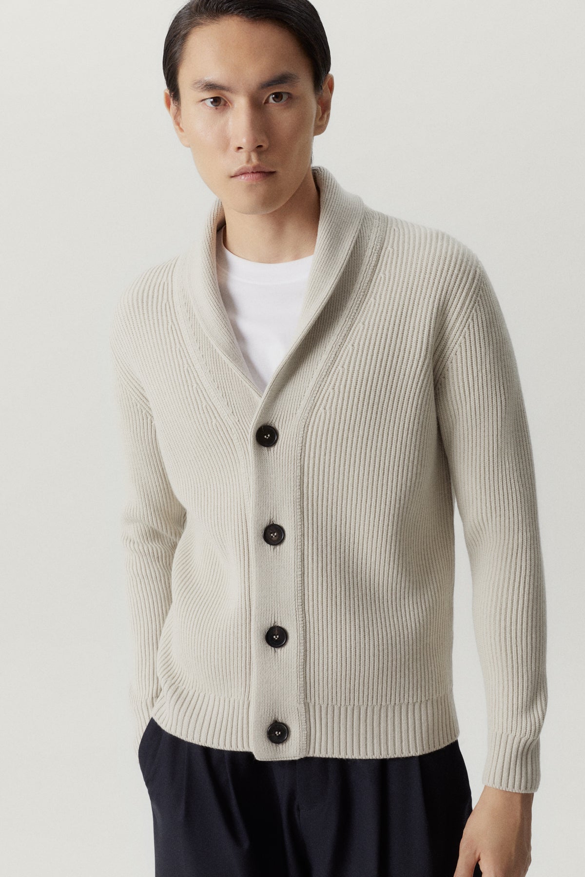 The Merino Wool Shawl Cardigan