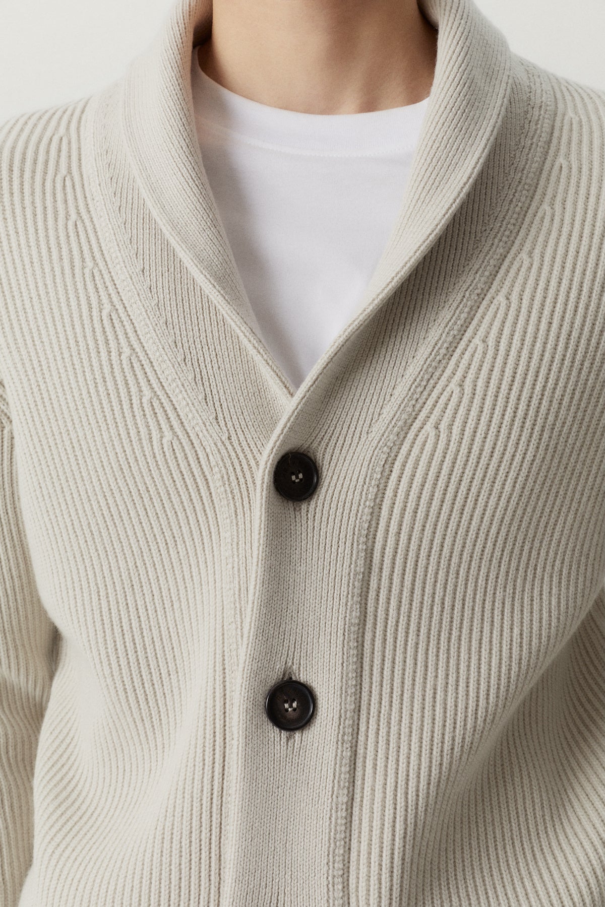 the merino wool shawl cardigan pearl