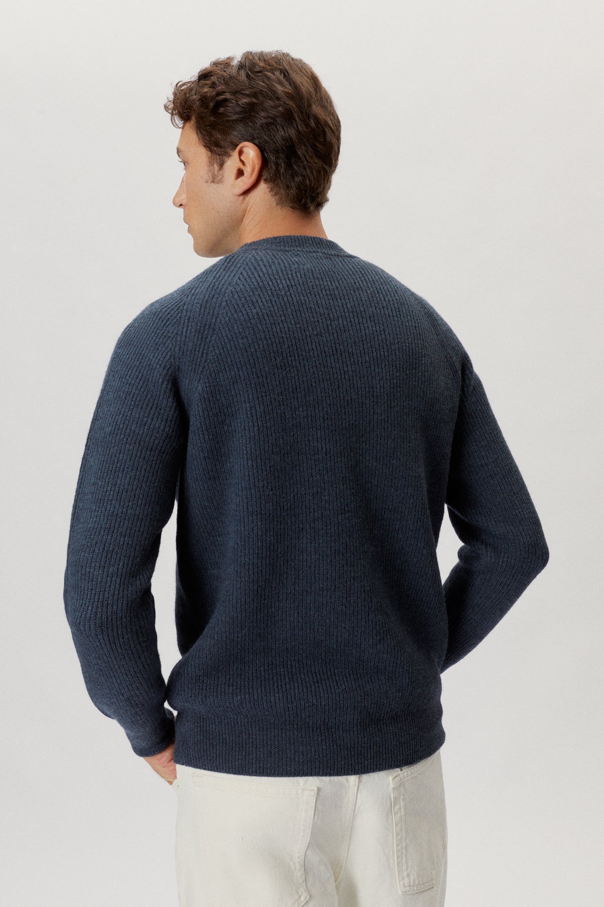the natural dye crewneck sweater indigo blue