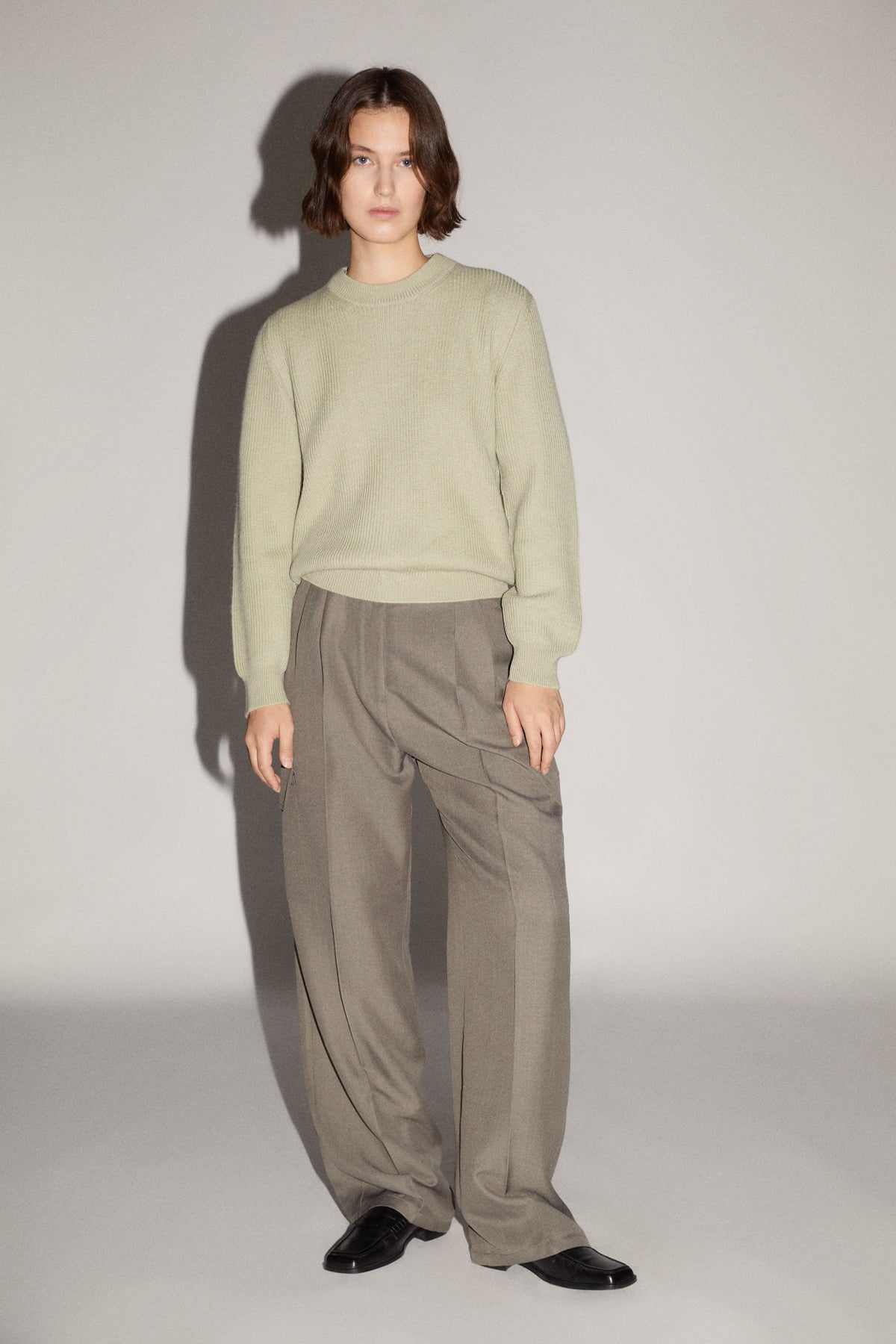 the natural dye sweater equisetum green