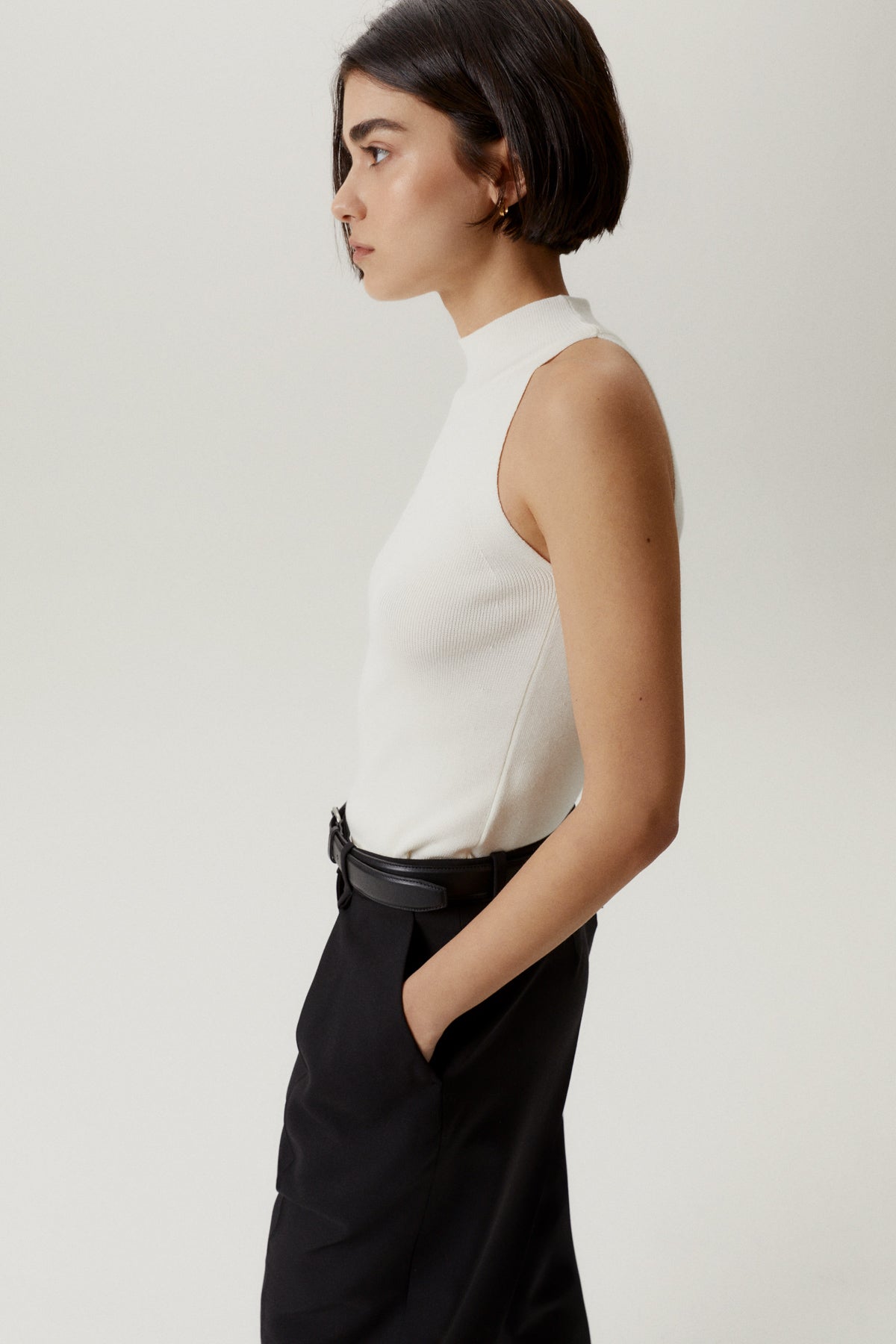 the organic cotton a line top milk white