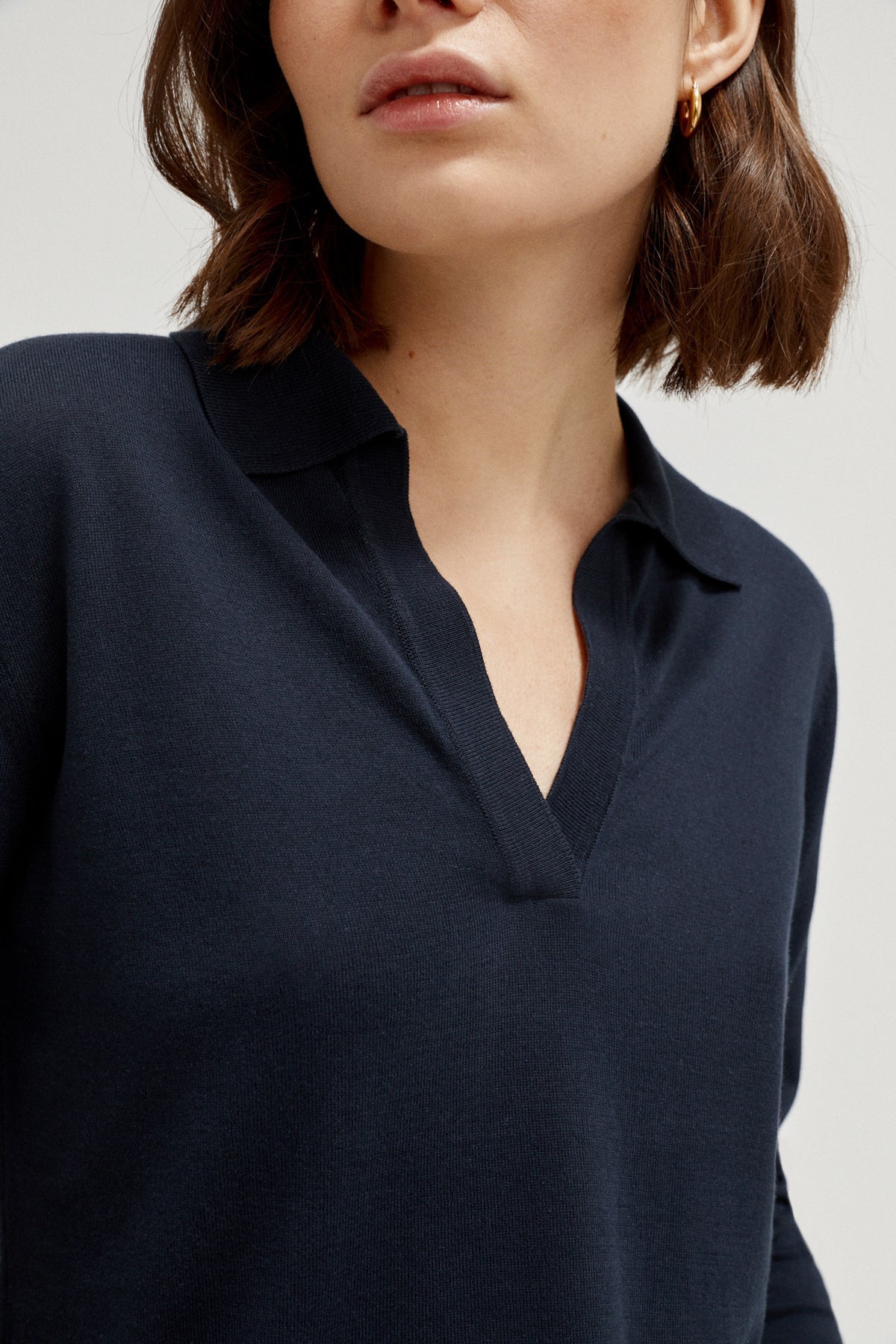 the organic cotton lightweight polo deep blue