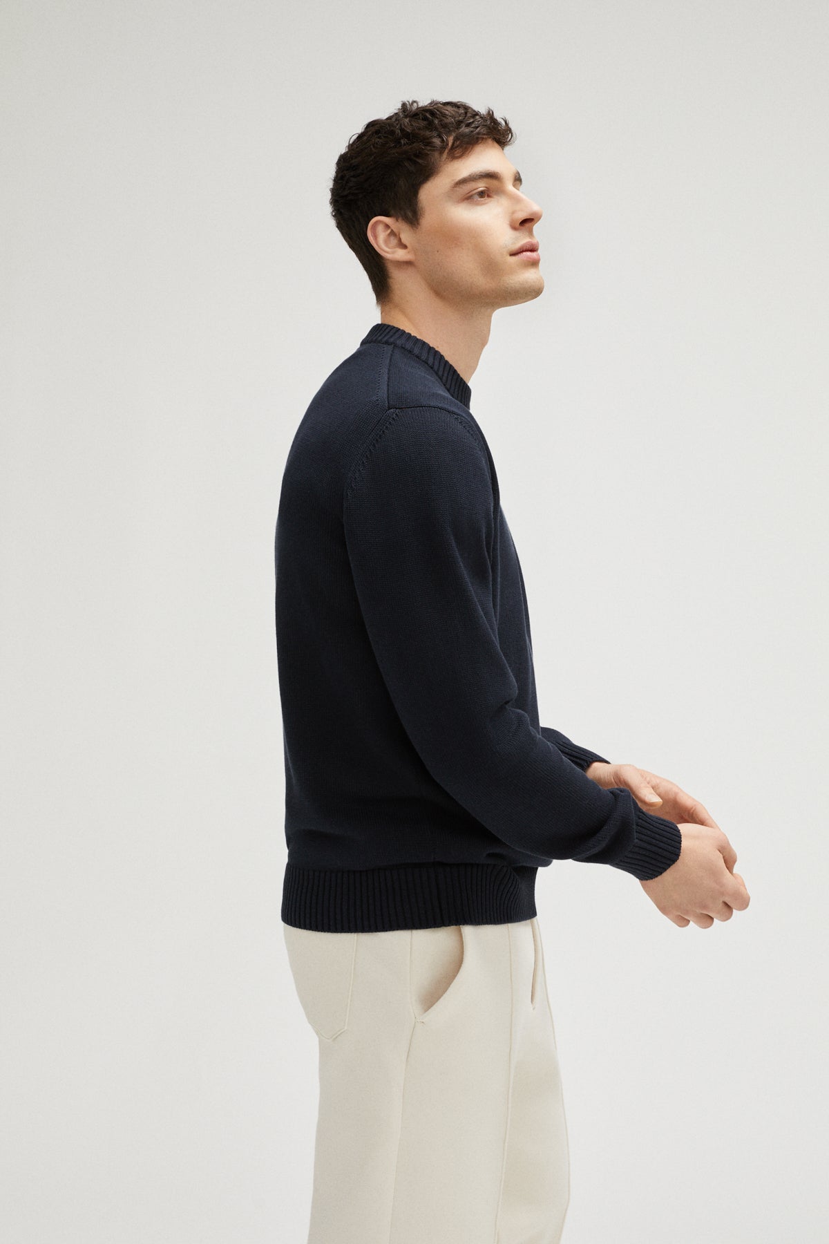 the organic cotton sweater blue navy