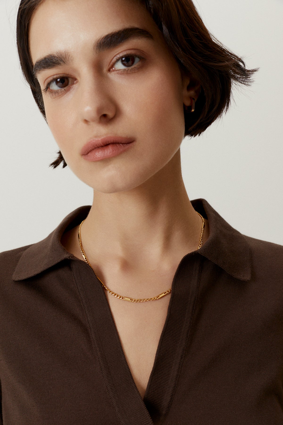 the organic cotton lightweight polo mocha brown